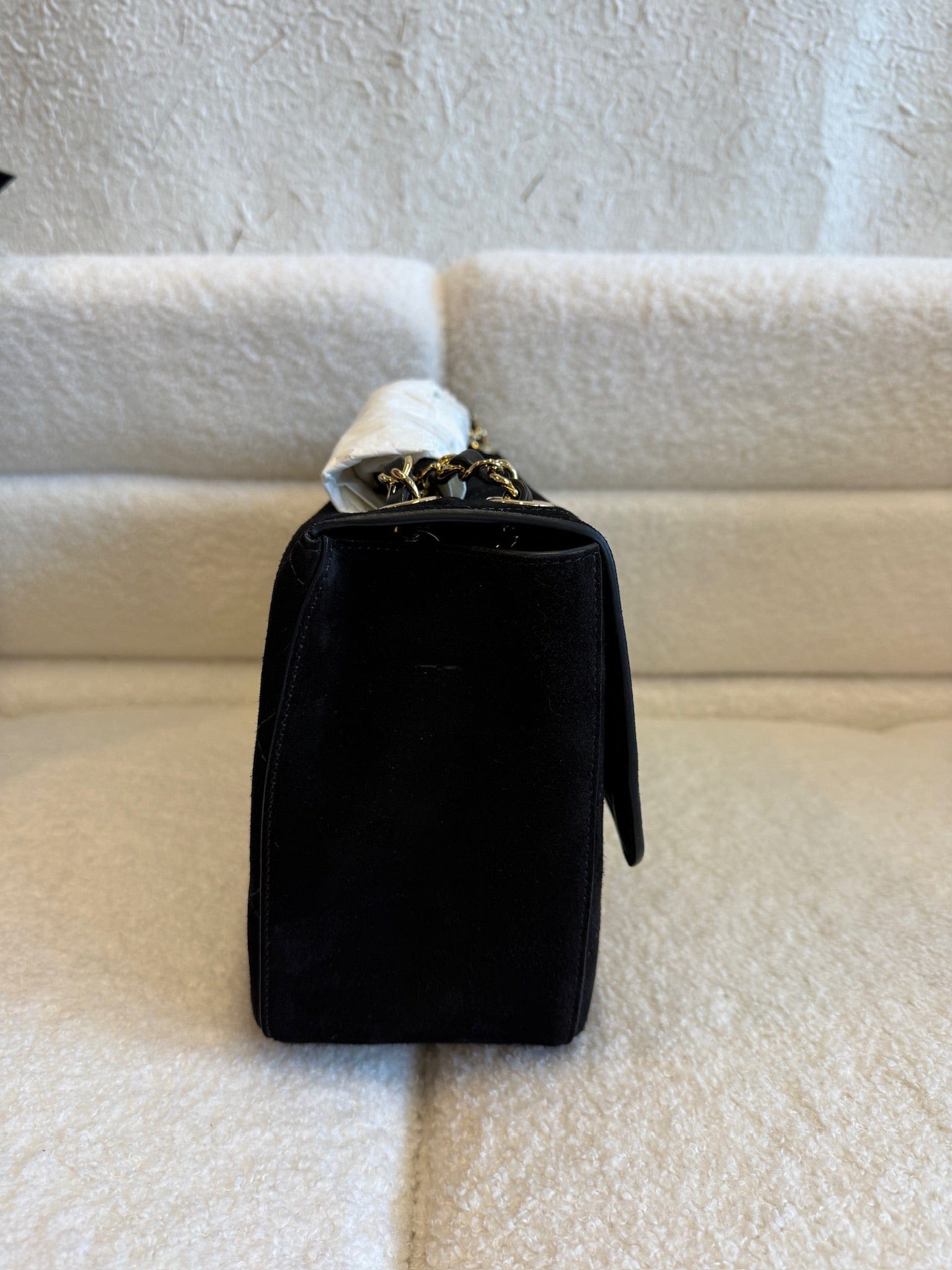 Iconn Boutique Chanel Suede Calfskin Souplissimo Maxi Flap Black