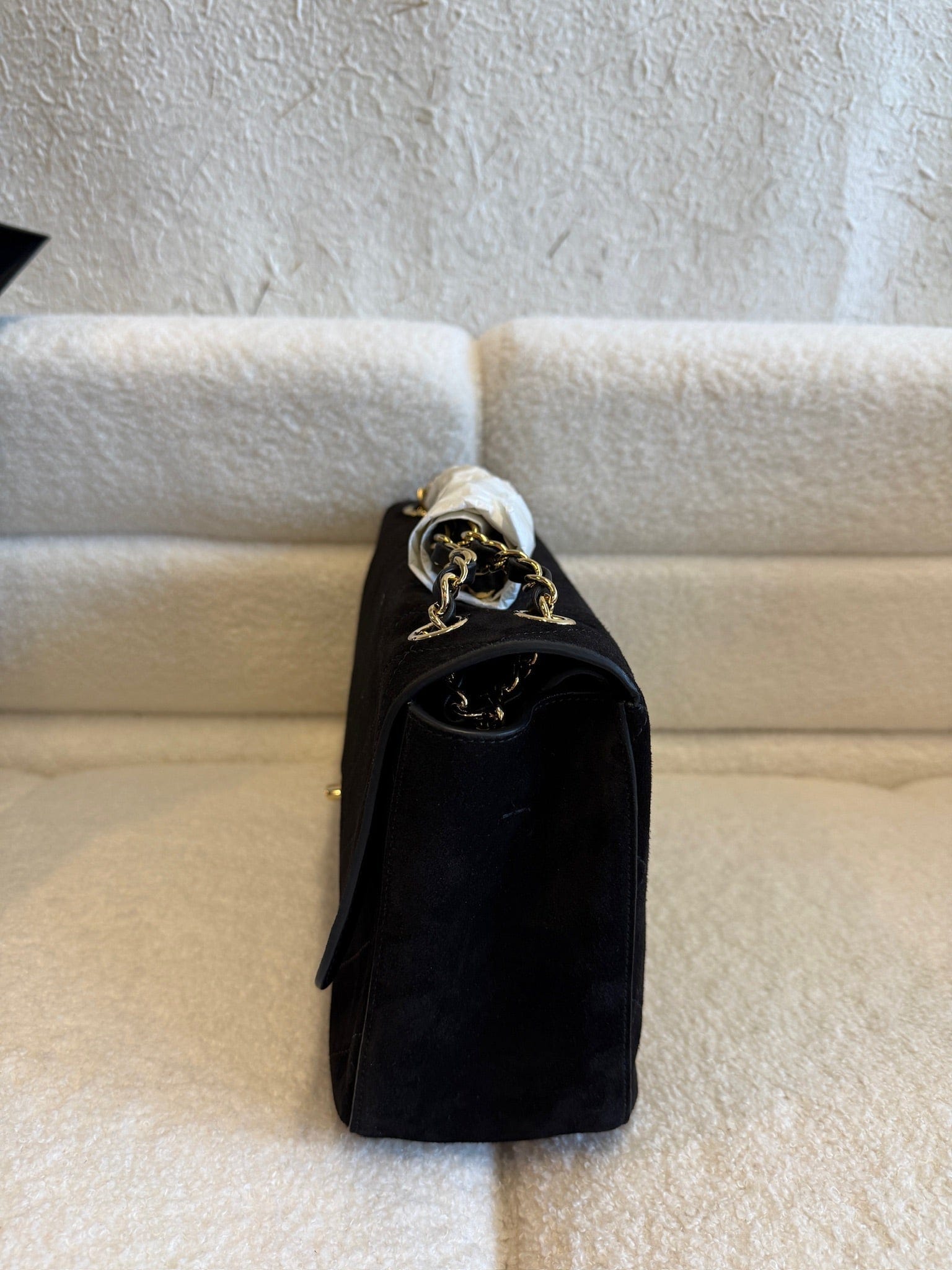 Iconn Boutique Chanel Suede Calfskin Souplissimo Maxi Flap Black