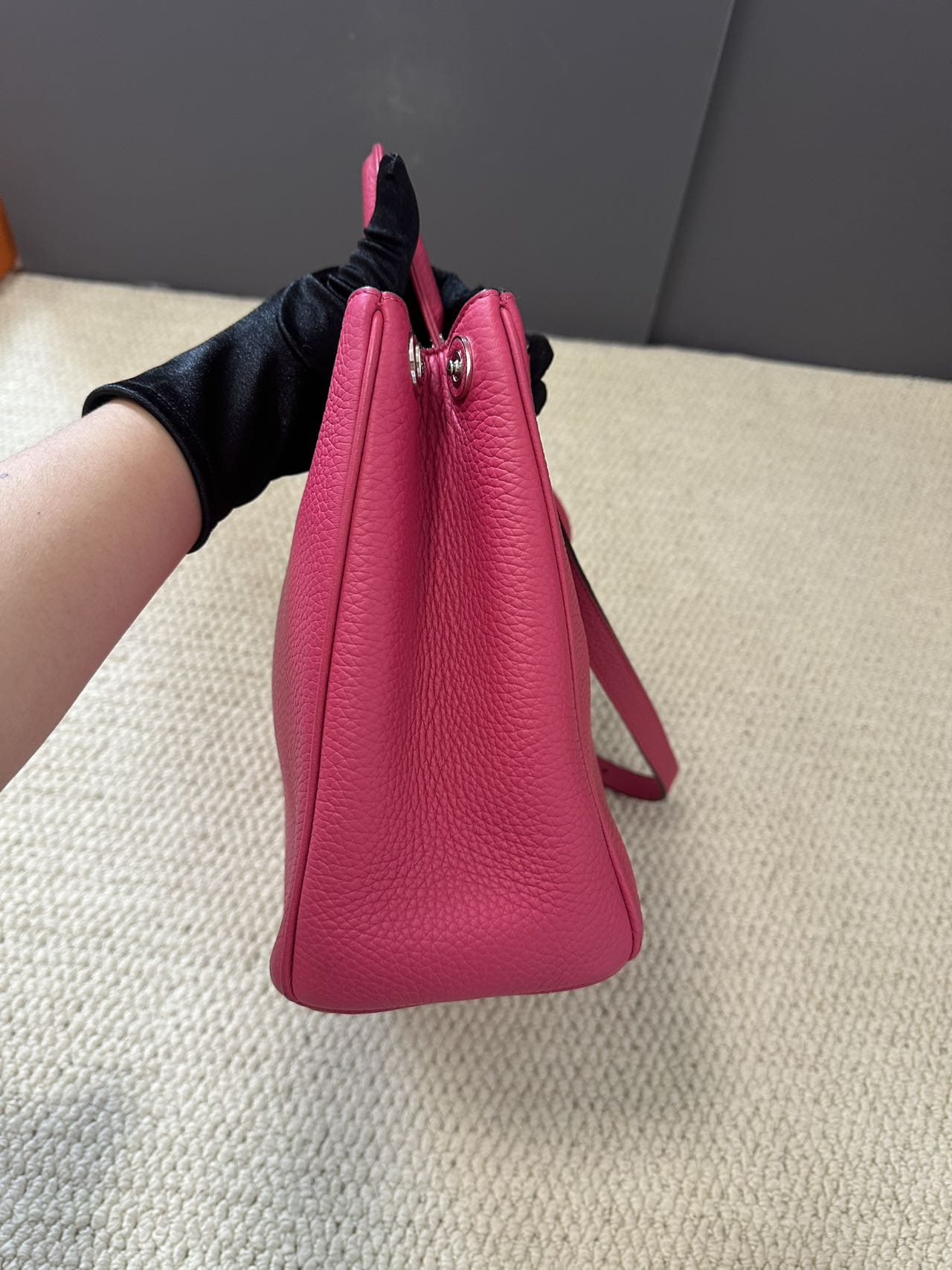 Iconn Boutique Christian Dior Calfskin Medium Diorissimo Bag Fuchsia