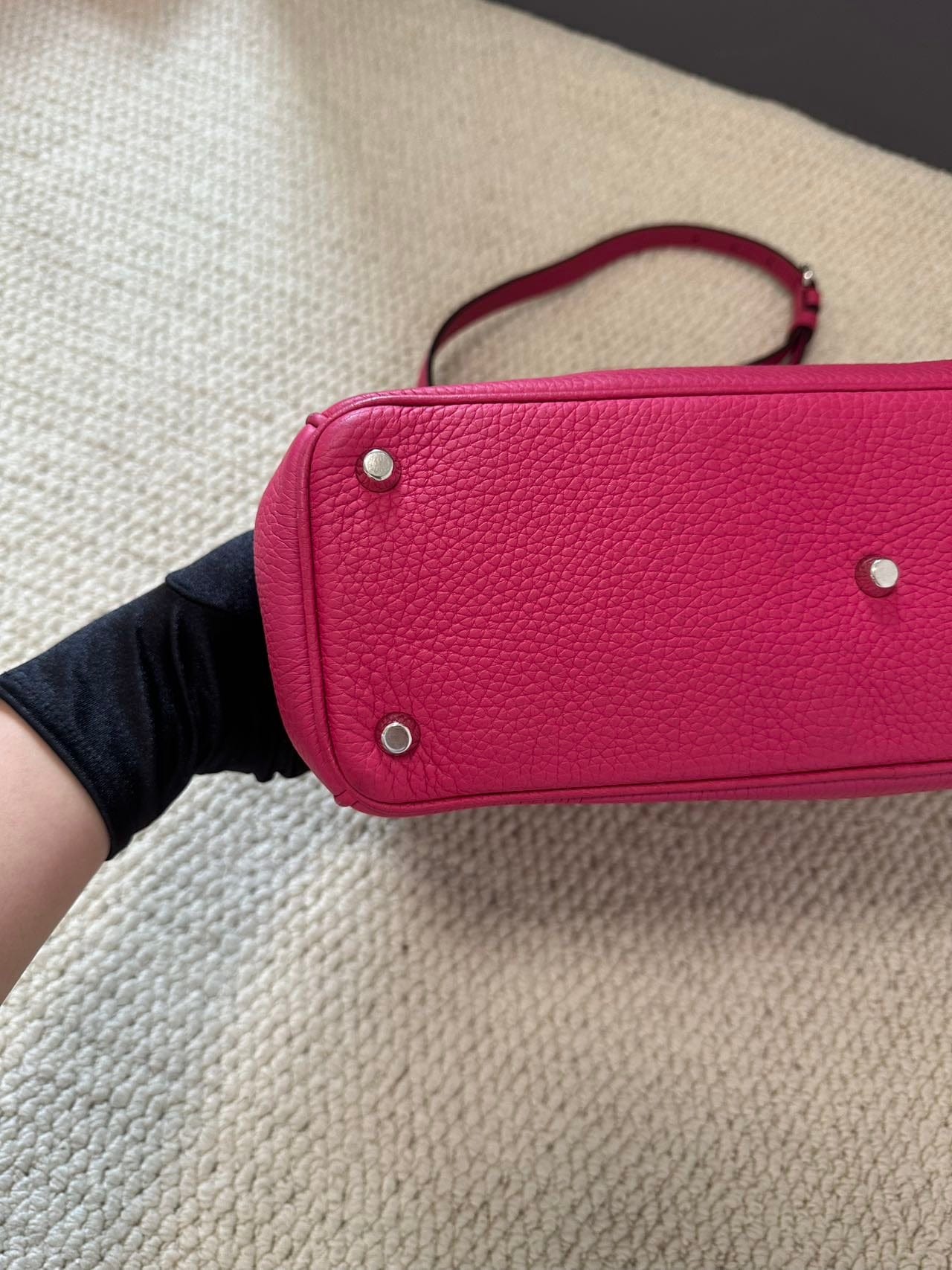 Iconn Boutique Christian Dior Calfskin Medium Diorissimo Bag Fuchsia