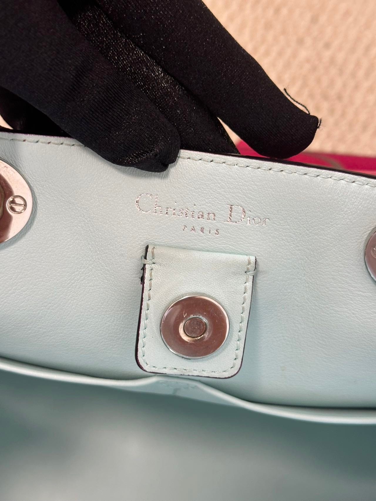 Iconn Boutique Christian Dior Calfskin Medium Diorissimo Bag Fuchsia