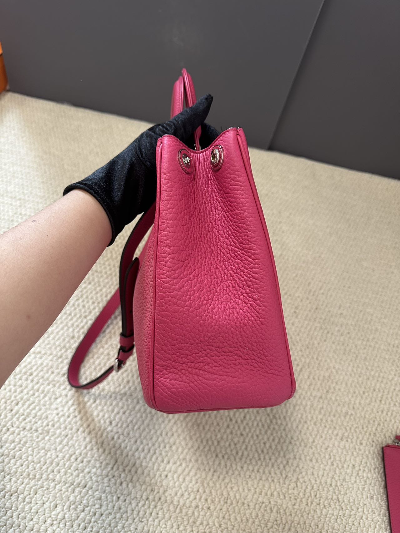 Iconn Boutique Christian Dior Calfskin Medium Diorissimo Bag Fuchsia