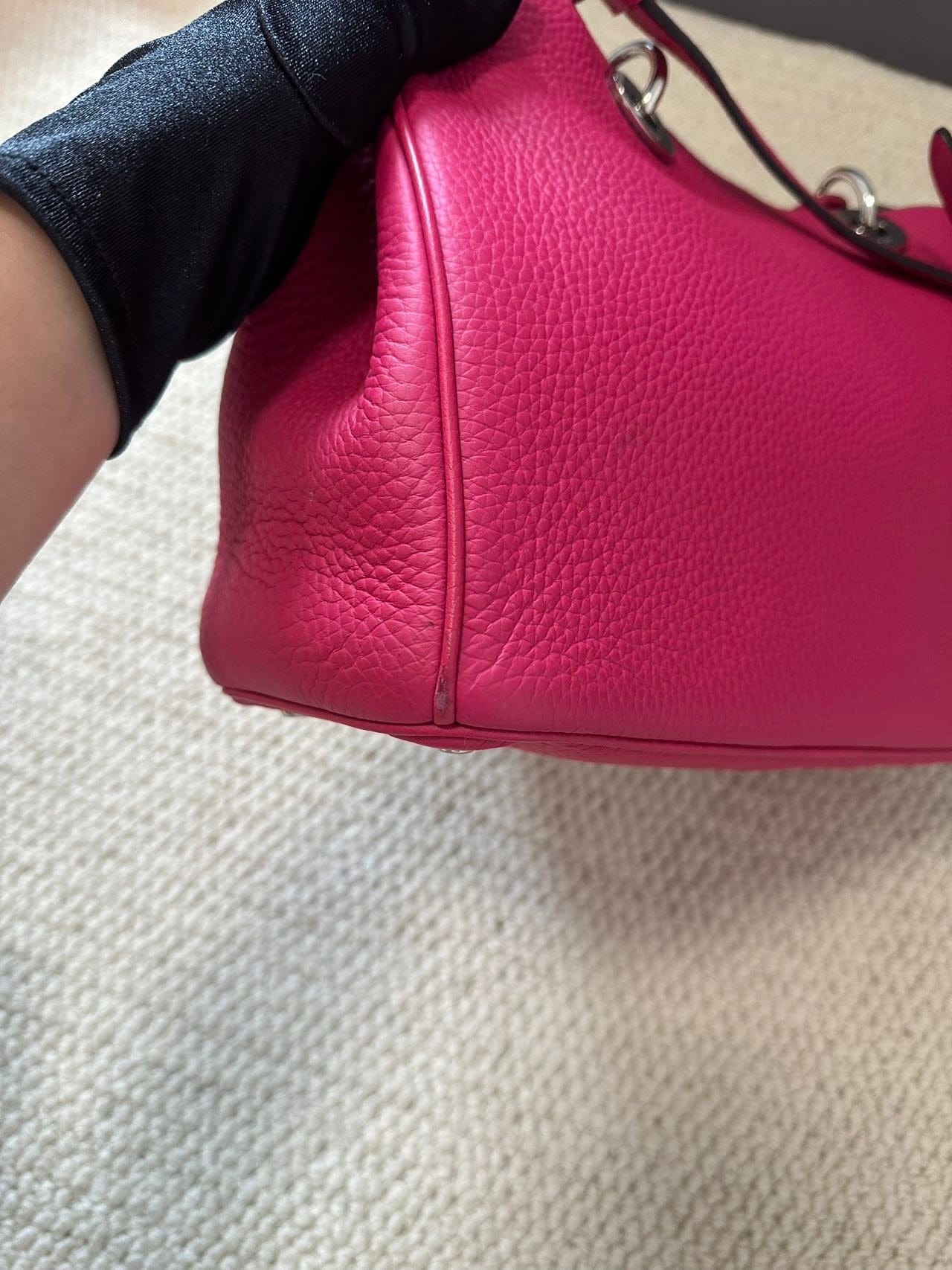 Iconn Boutique Christian Dior Calfskin Medium Diorissimo Bag Fuchsia
