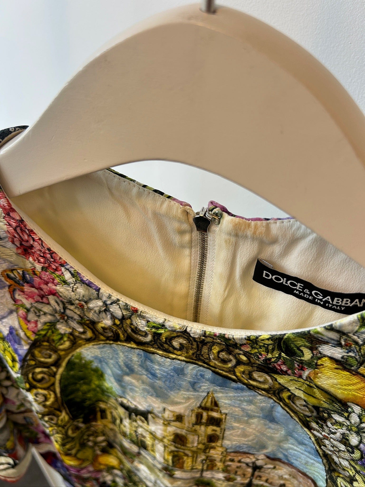 Iconn Boutique DOLCE & GABBANA SS16 Italian floral fruit market print jacquard dress