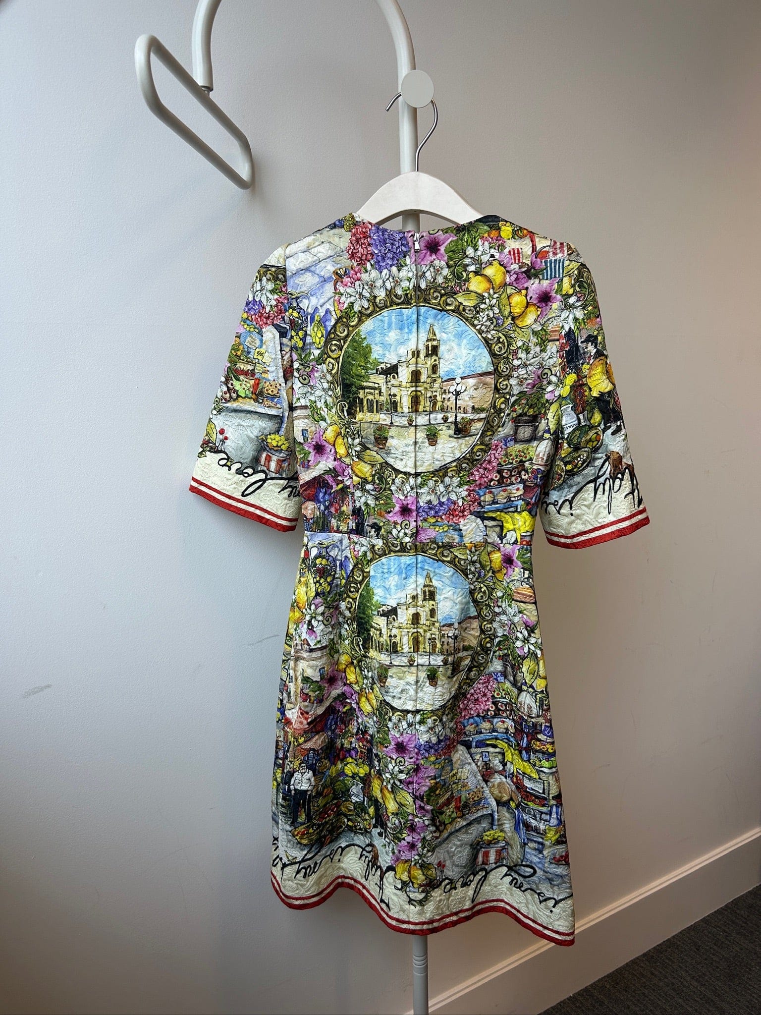 Iconn Boutique DOLCE & GABBANA SS16 Italian floral fruit market print jacquard dress