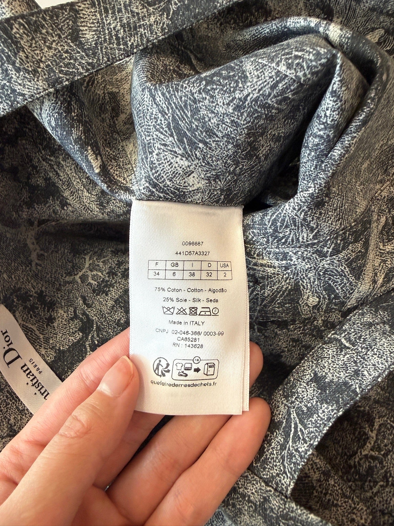 Iconn Boutique FR34 Christian Dior Grey Monogram Sleeveless Top