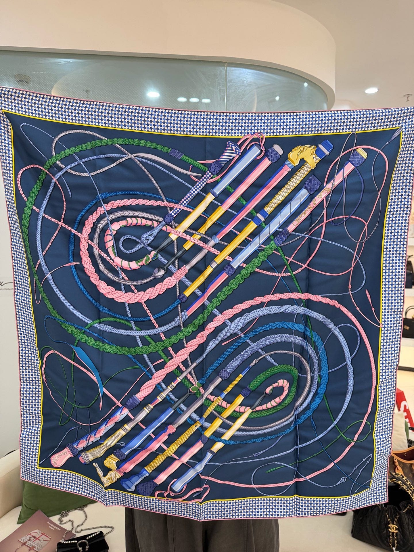 Iconn Boutique Hermès 90cm Silk Scarf | Equestrian Bridle Pattern