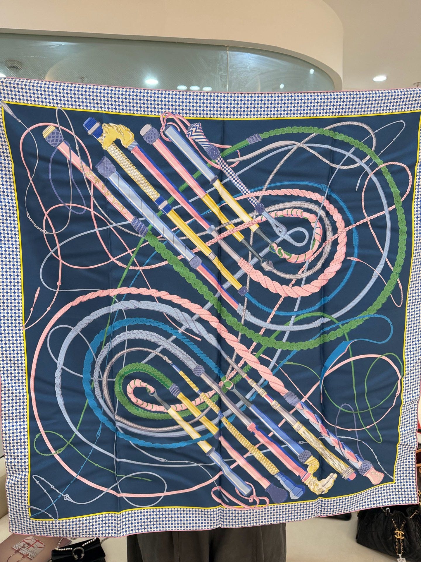 Iconn Boutique Hermès 90cm Silk Scarf | Equestrian Bridle Pattern