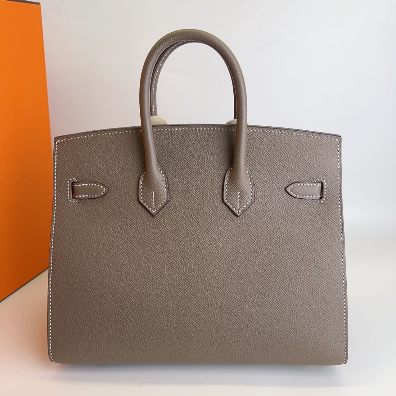 Iconn Boutique Hermès Birkin 25 Etoupe Epsom Leather Gold Hardware- Stamp B