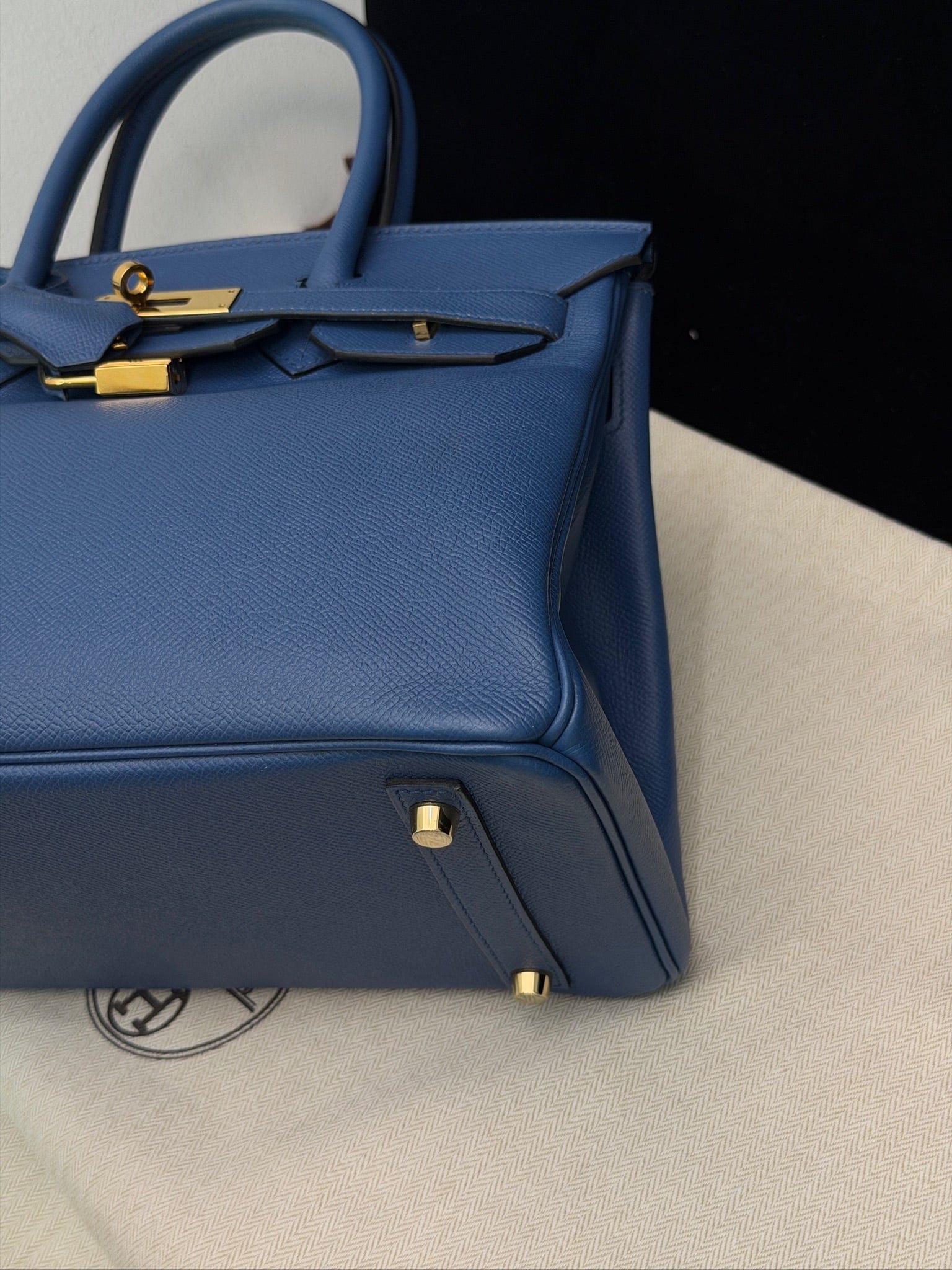 Iconn Boutique Hermès Birkin 30 Blue Brighton Epsom Leather GHW Stamp X