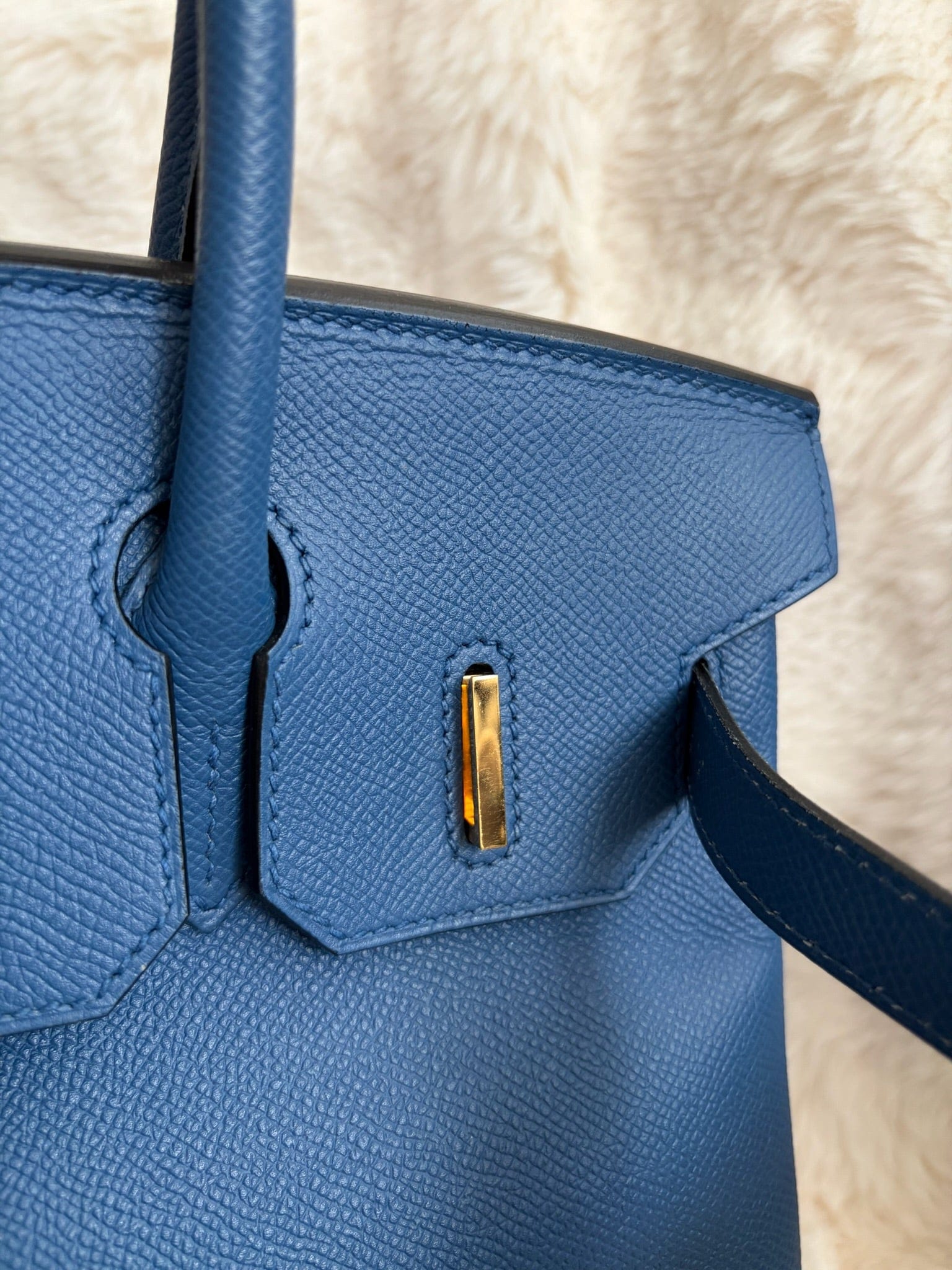 Iconn Boutique Hermès Birkin 30 Blue Brighton Epsom Leather GHW Stamp X