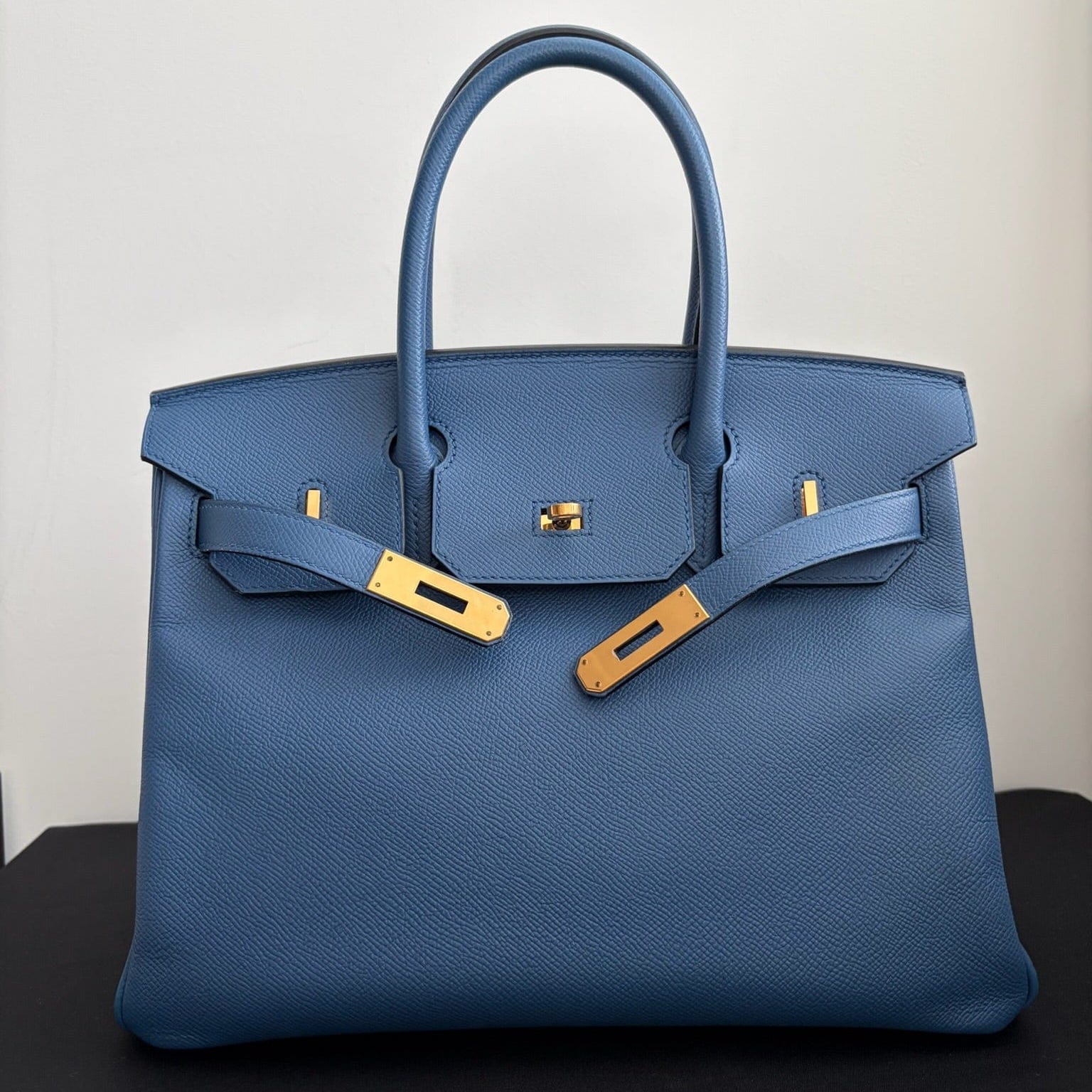 Iconn Boutique Hermès Birkin 30 Blue Brighton Epsom Leather GHW Stamp X