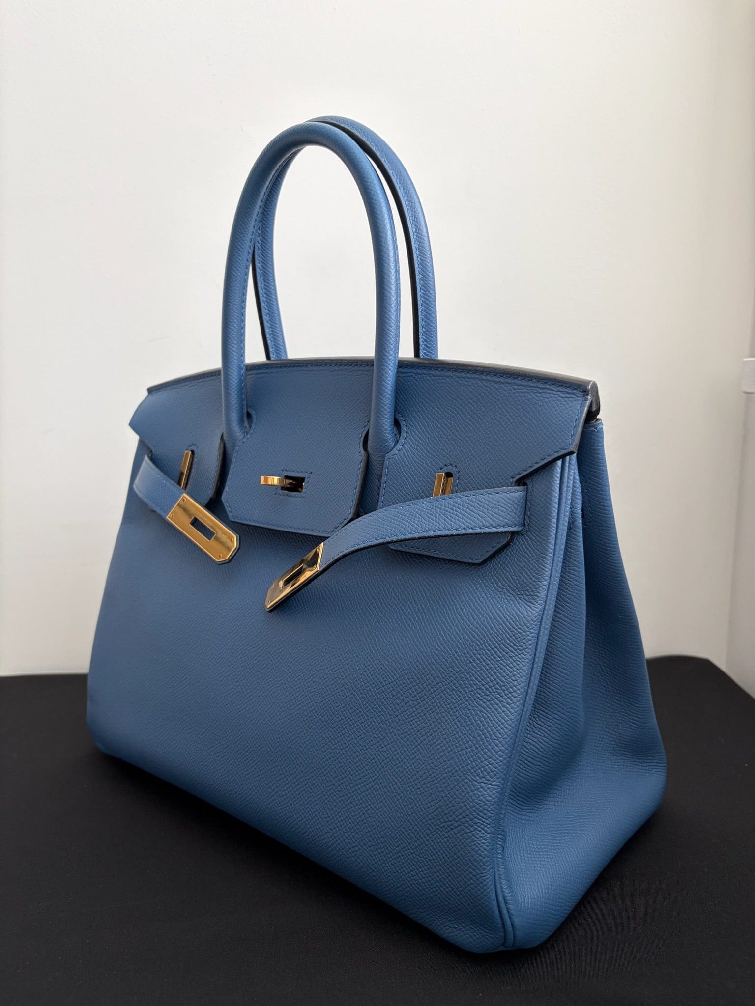 Iconn Boutique Hermès Birkin 30 Blue Brighton Epsom Leather GHW Stamp X