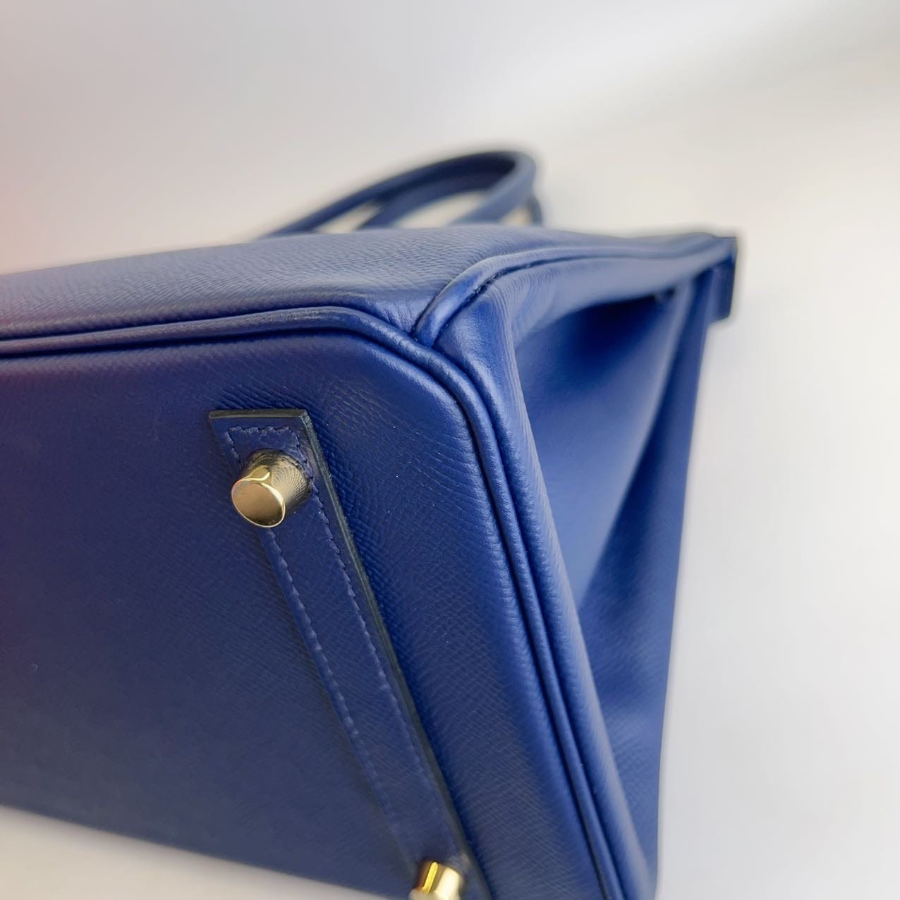 Iconn Boutique Hermès Birkin 30 Blue Sapphire Epsom Leather Gold Hardware - Stamp X