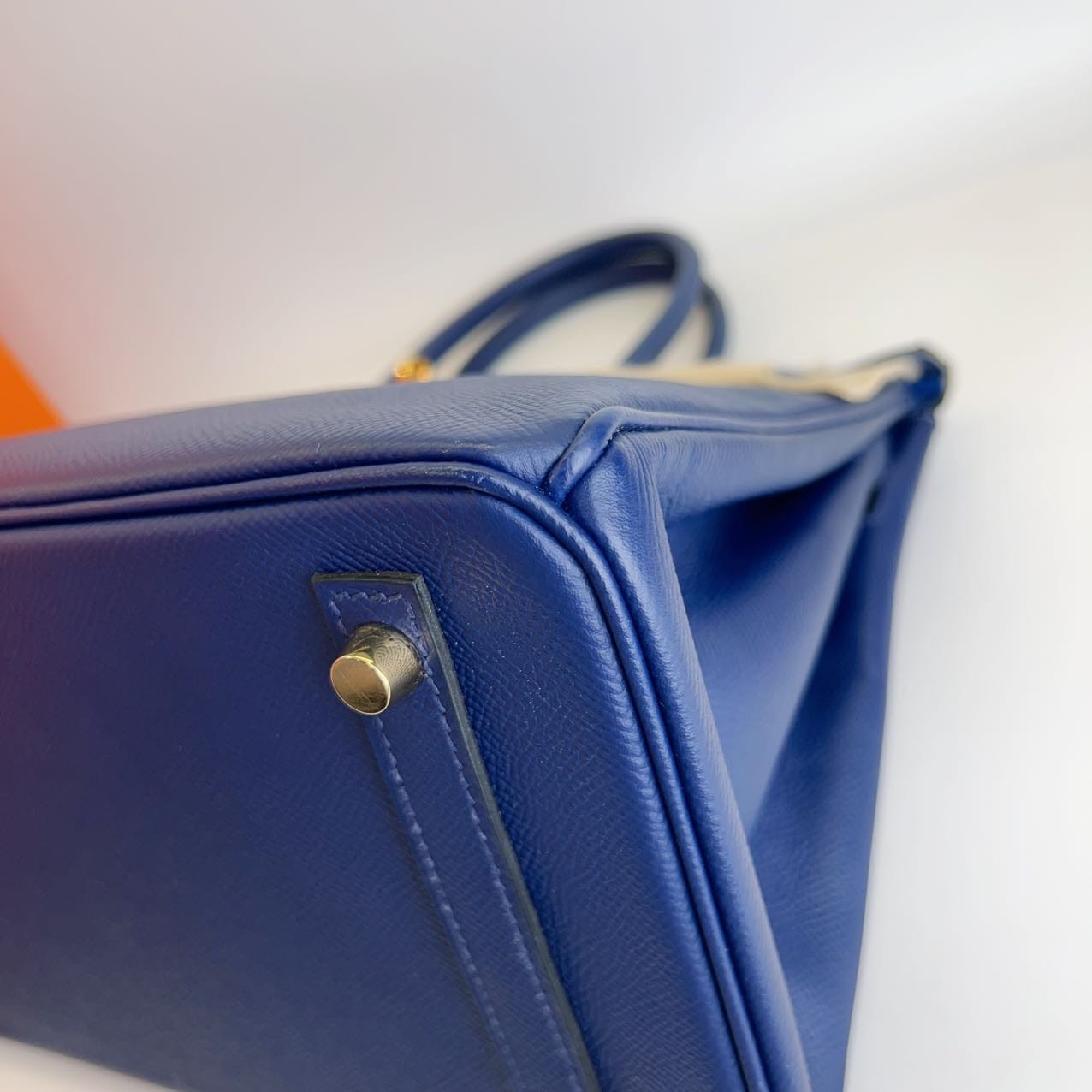 Iconn Boutique Hermès Birkin 30 Blue Sapphire Epsom Leather Gold Hardware - Stamp X