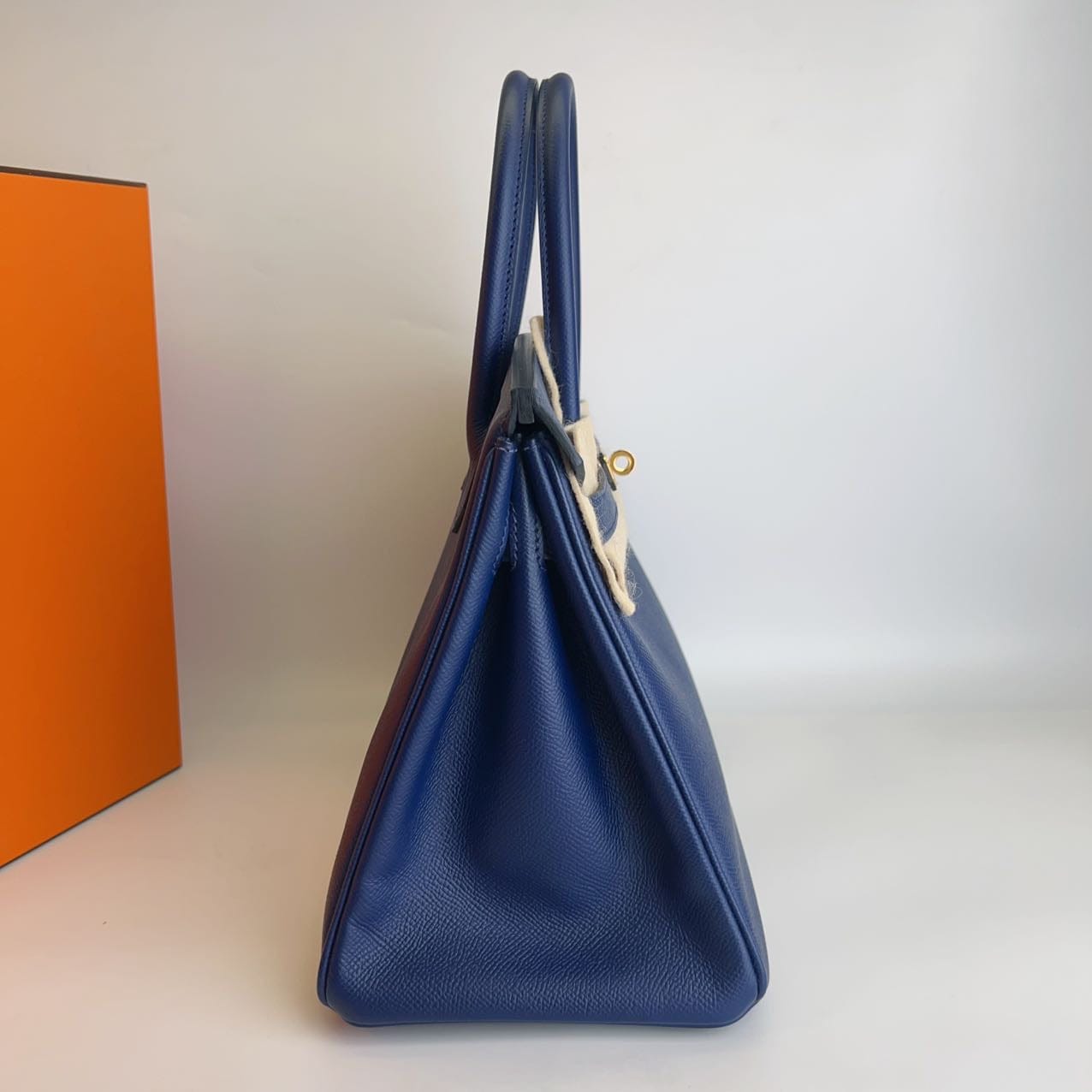 Iconn Boutique Hermès Birkin 30 Blue Sapphire Epsom Leather Gold Hardware - Stamp X