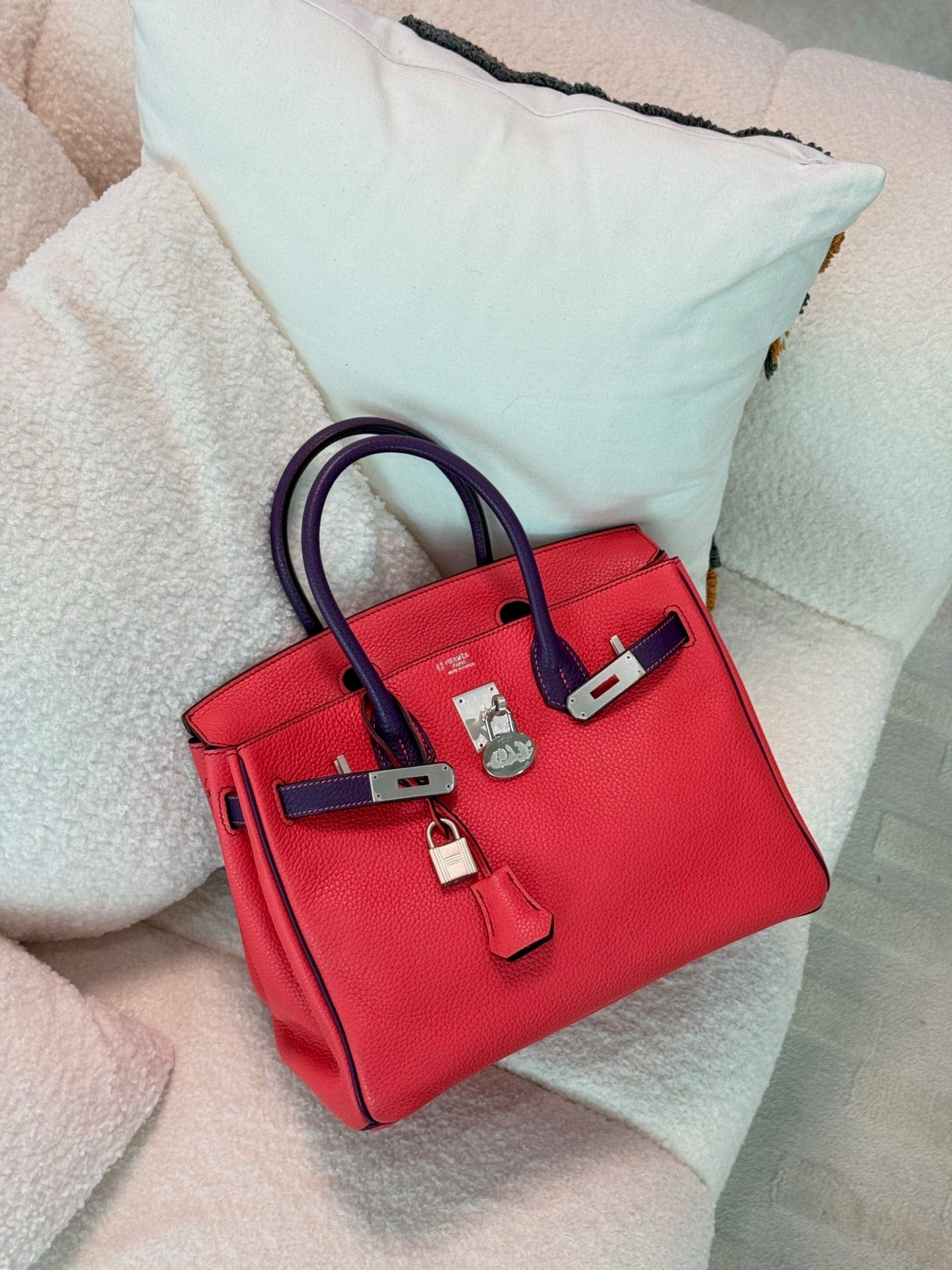 Iconn Boutique Hermès Birkin 30 – Jaipur Pink & Purple (Horseshoe Special Order)