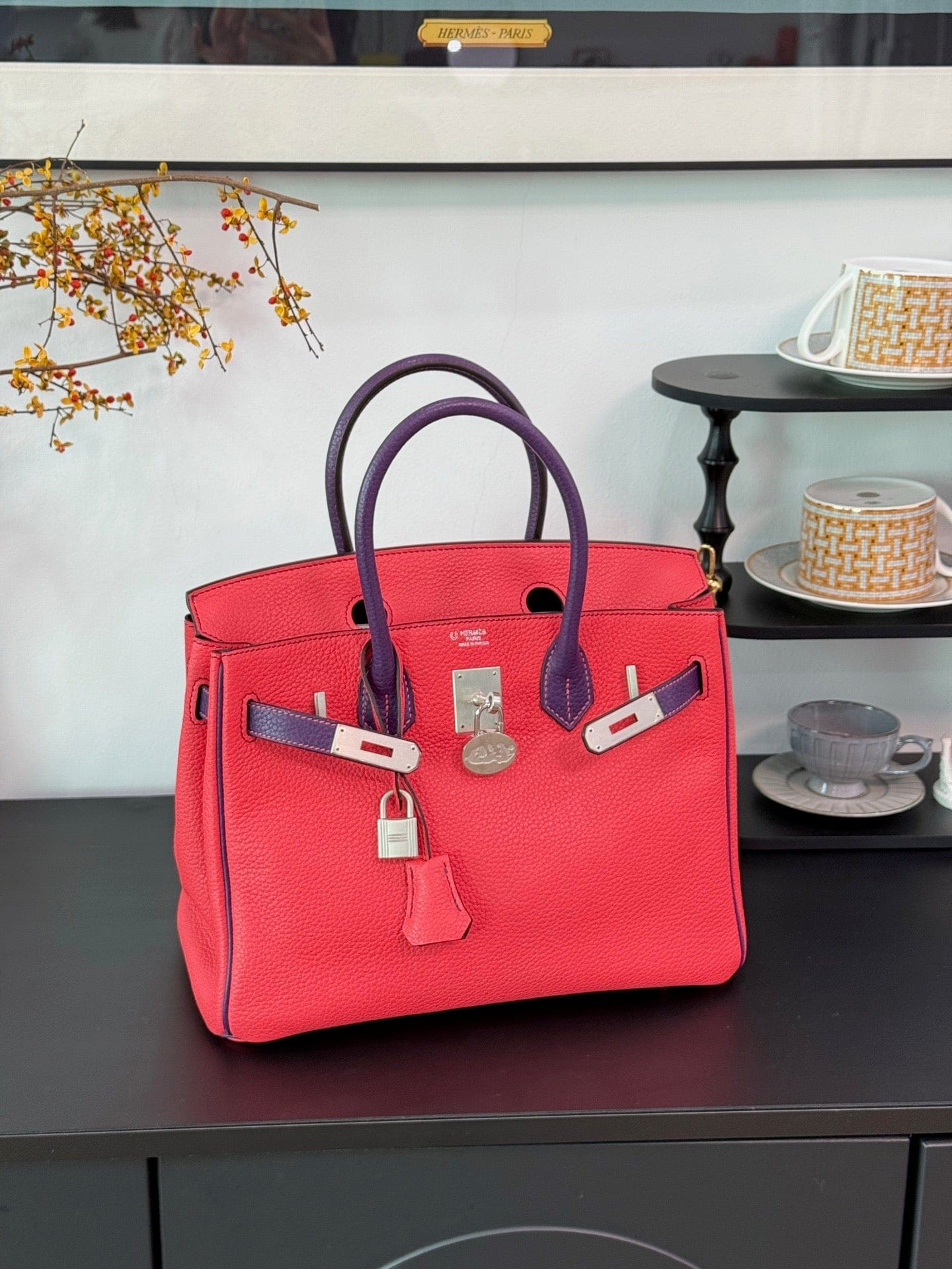 Iconn Boutique Hermès Birkin 30 – Jaipur Pink & Purple (Horseshoe Special Order)
