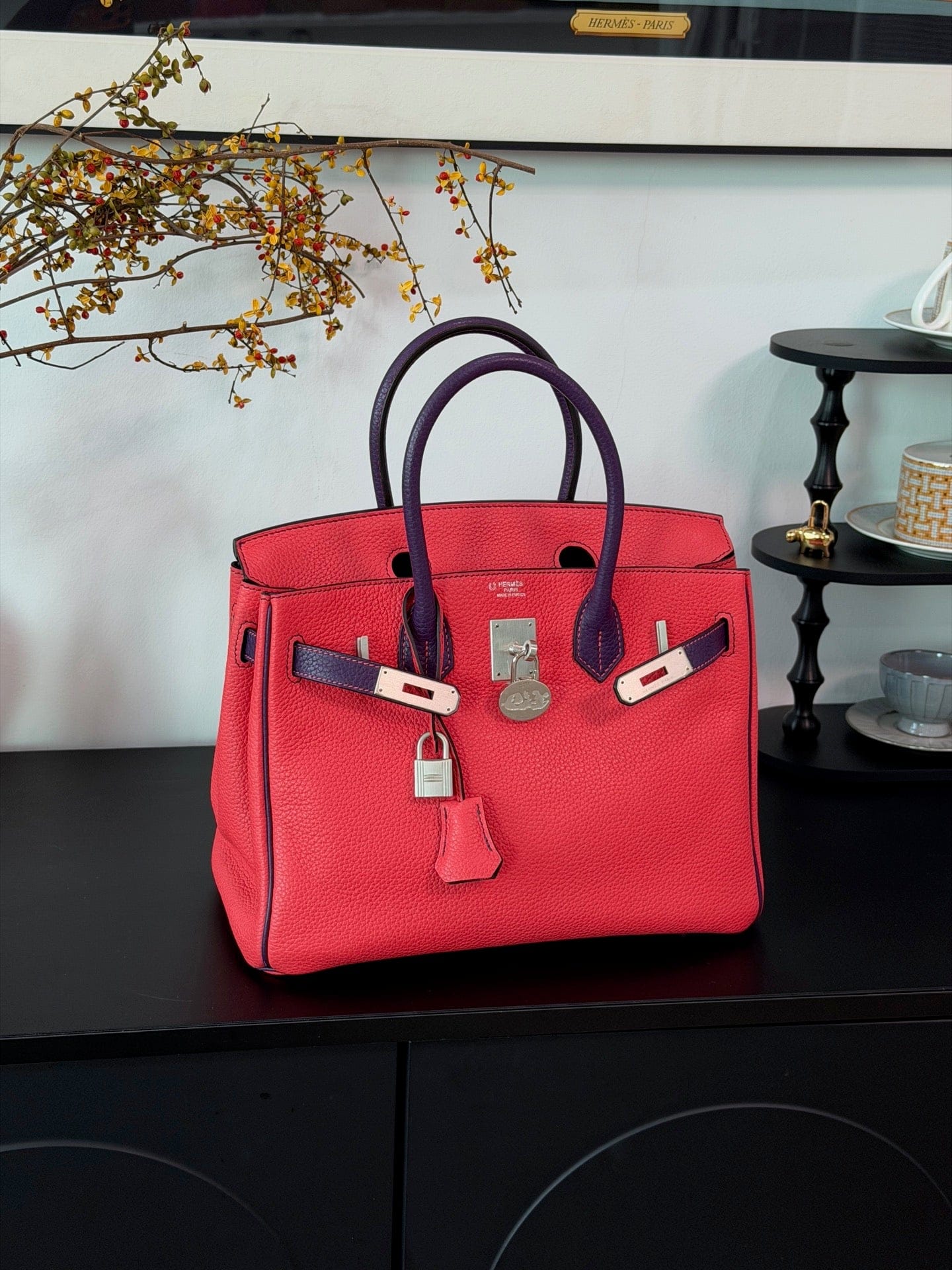 Iconn Boutique Hermès Birkin 30 – Jaipur Pink & Purple (Horseshoe Special Order)