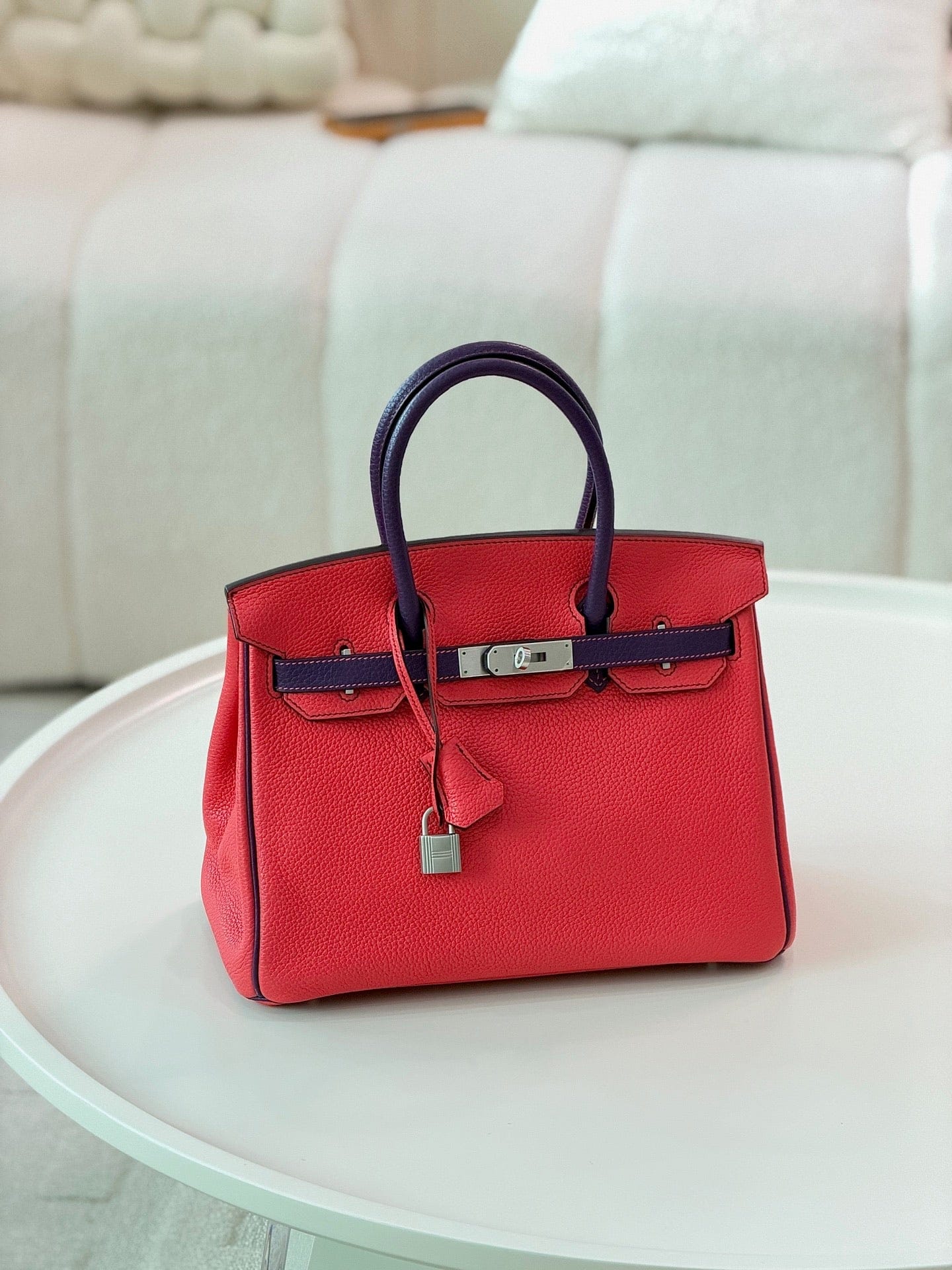 Iconn Boutique Hermès Birkin 30 – Jaipur Pink & Purple (Horseshoe Special Order)