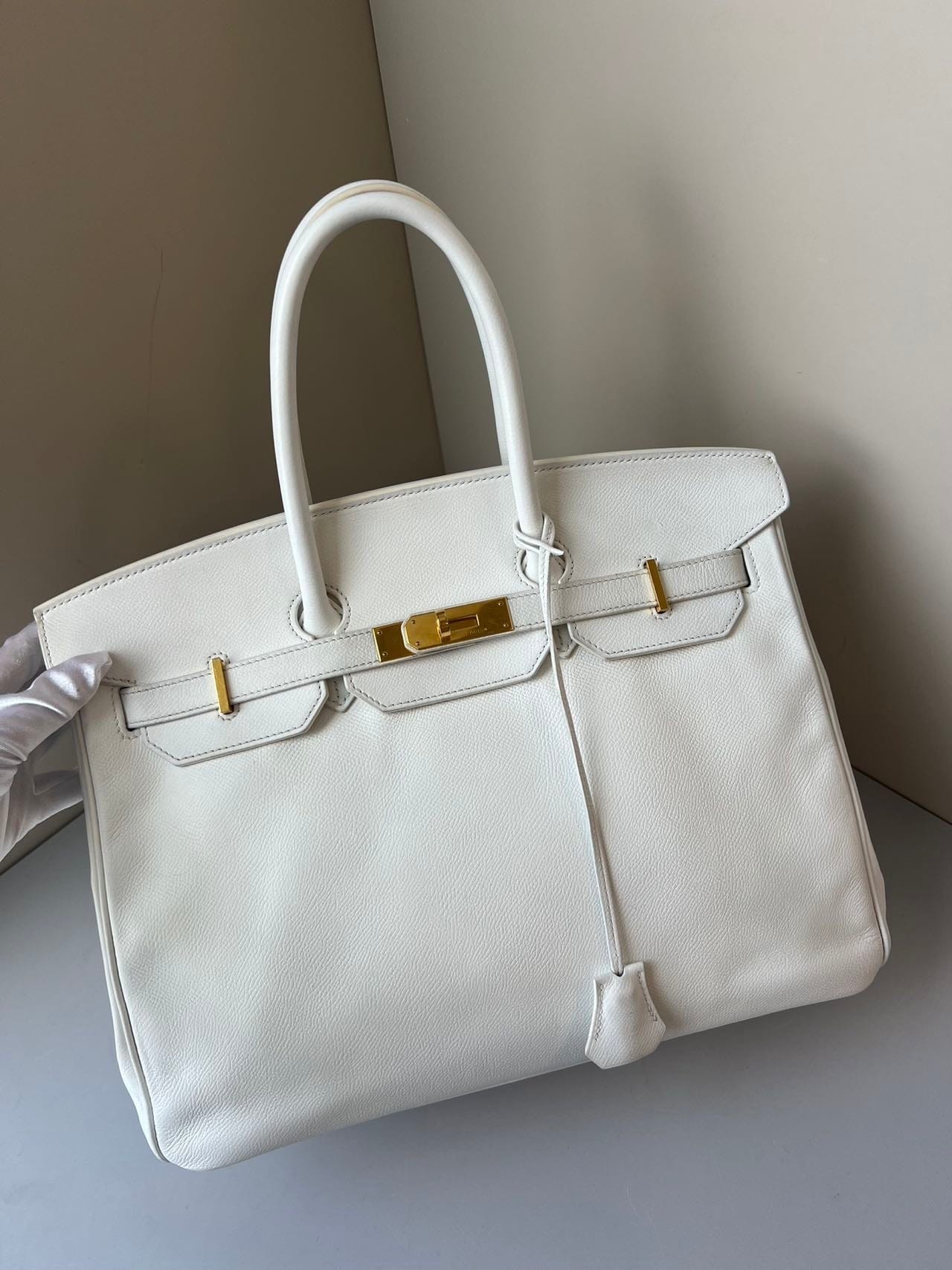 Iconn Boutique Hermès Birkin 35 Blanc Gold Hardware - Stamp P