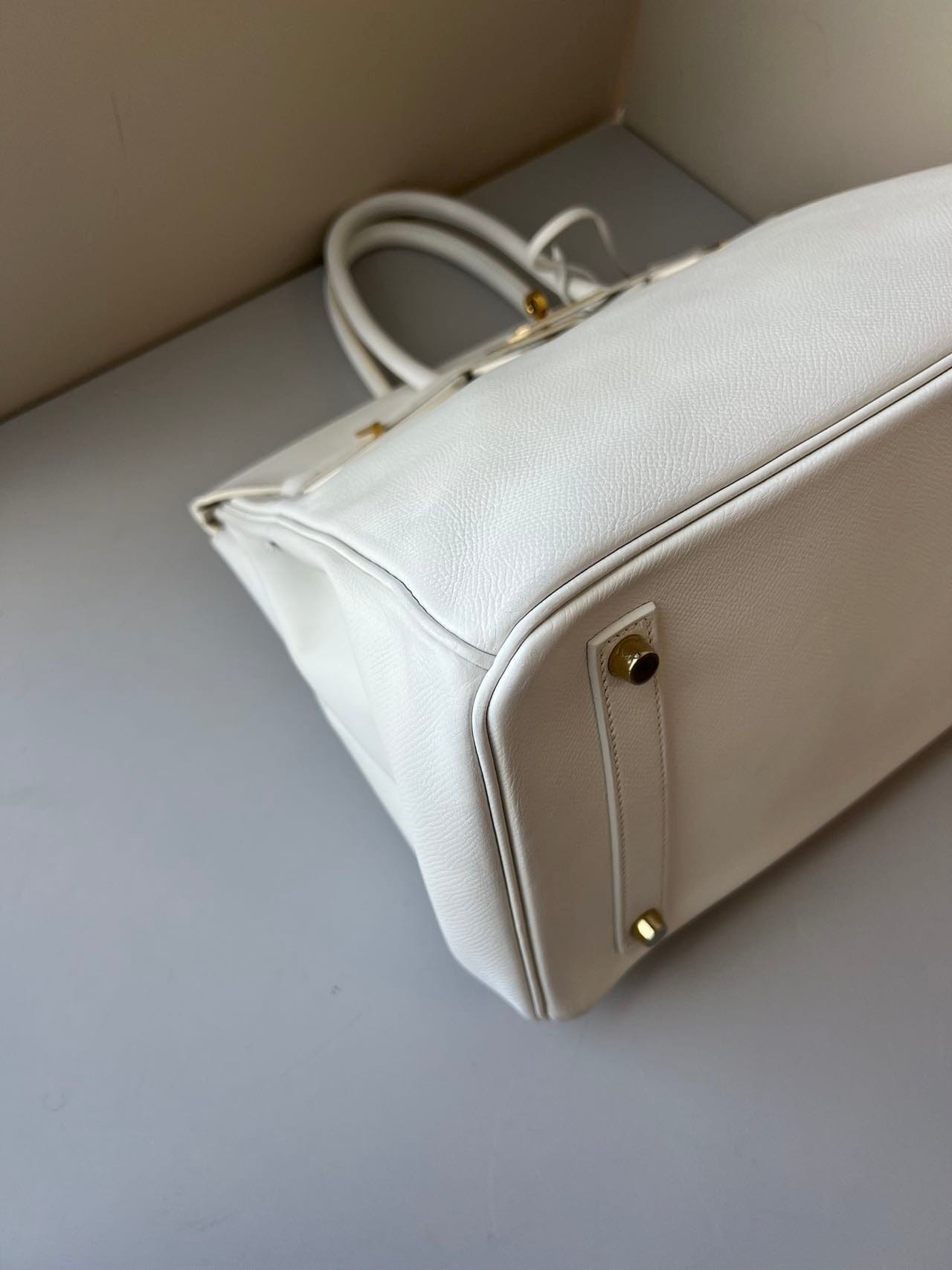 Iconn Boutique Hermès Birkin 35 Blanc Gold Hardware - Stamp P