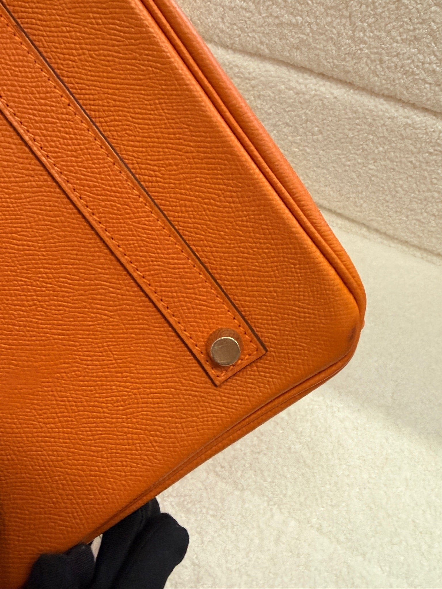 Iconn Boutique Hermès Birkin 35 Orange Epsom Leather Palladium Hardware Q Stamp
