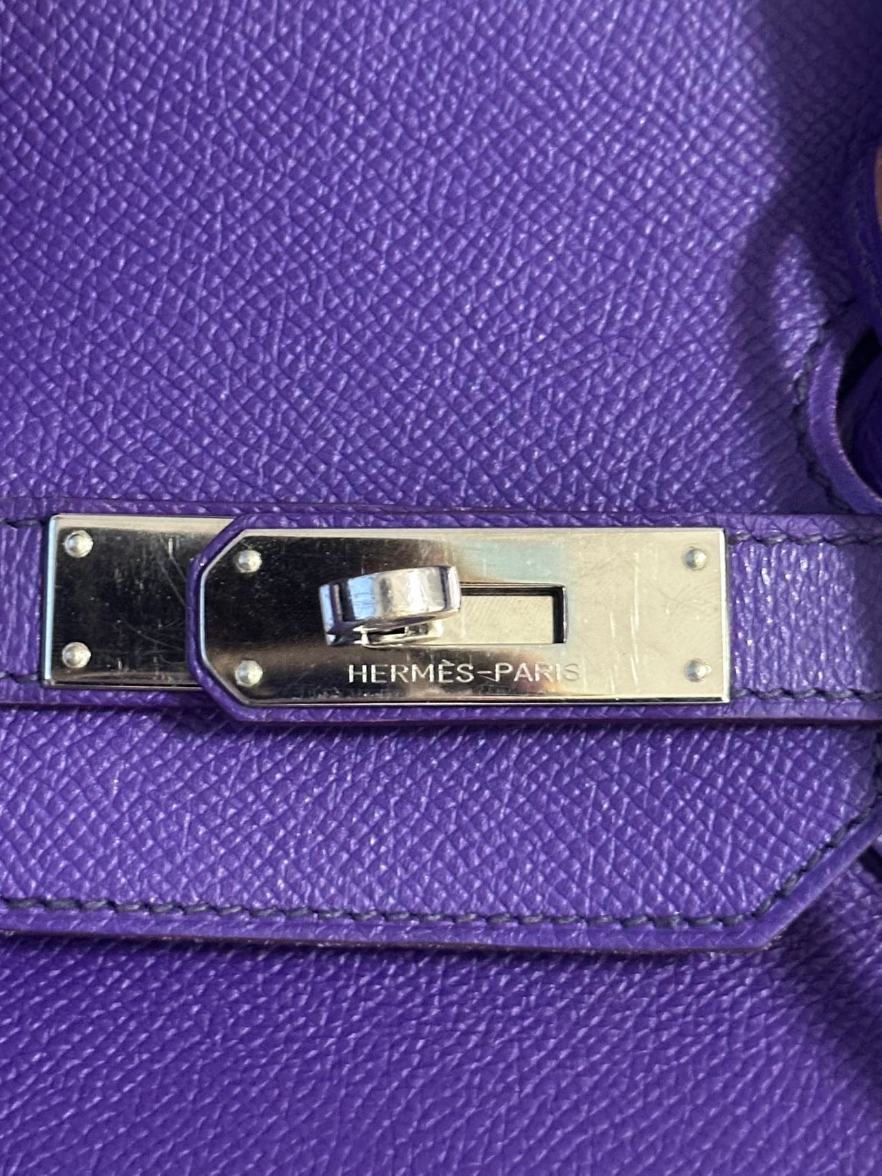 Iconn Boutique Hermès Birkin 35 Purple Epsom Leather Palladium Hardware -Stamp Square P