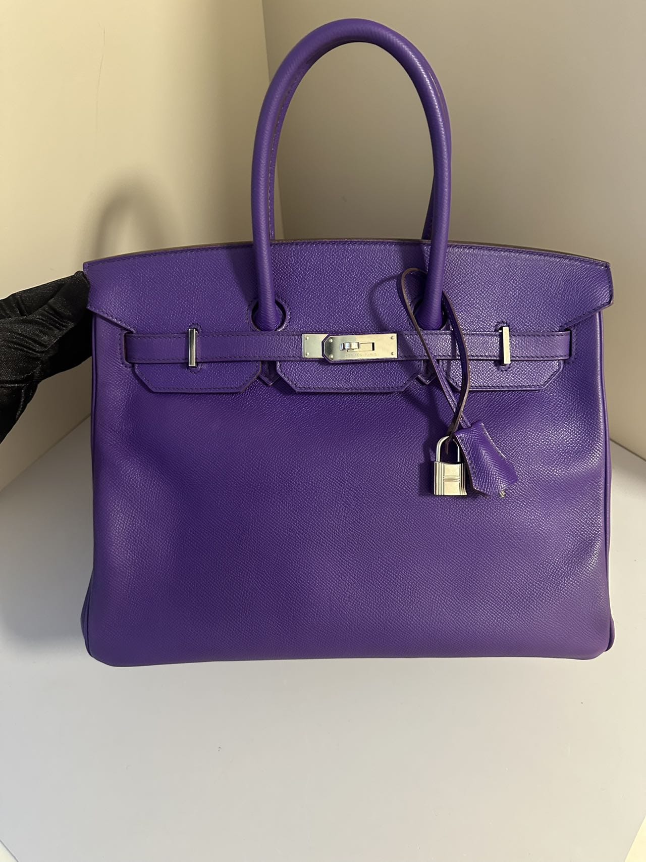 Iconn Boutique Hermès Birkin 35 Purple Epsom Leather Palladium Hardware -Stamp Square P