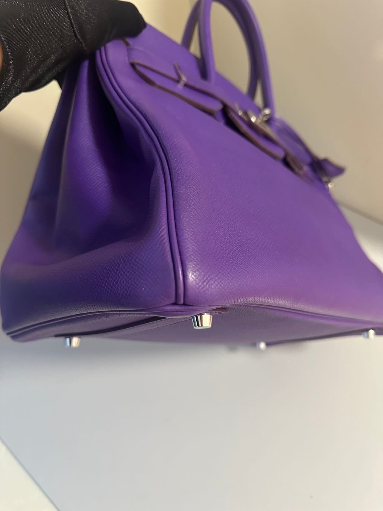 Iconn Boutique Hermès Birkin 35 Purple Epsom Leather Palladium Hardware -Stamp Square P