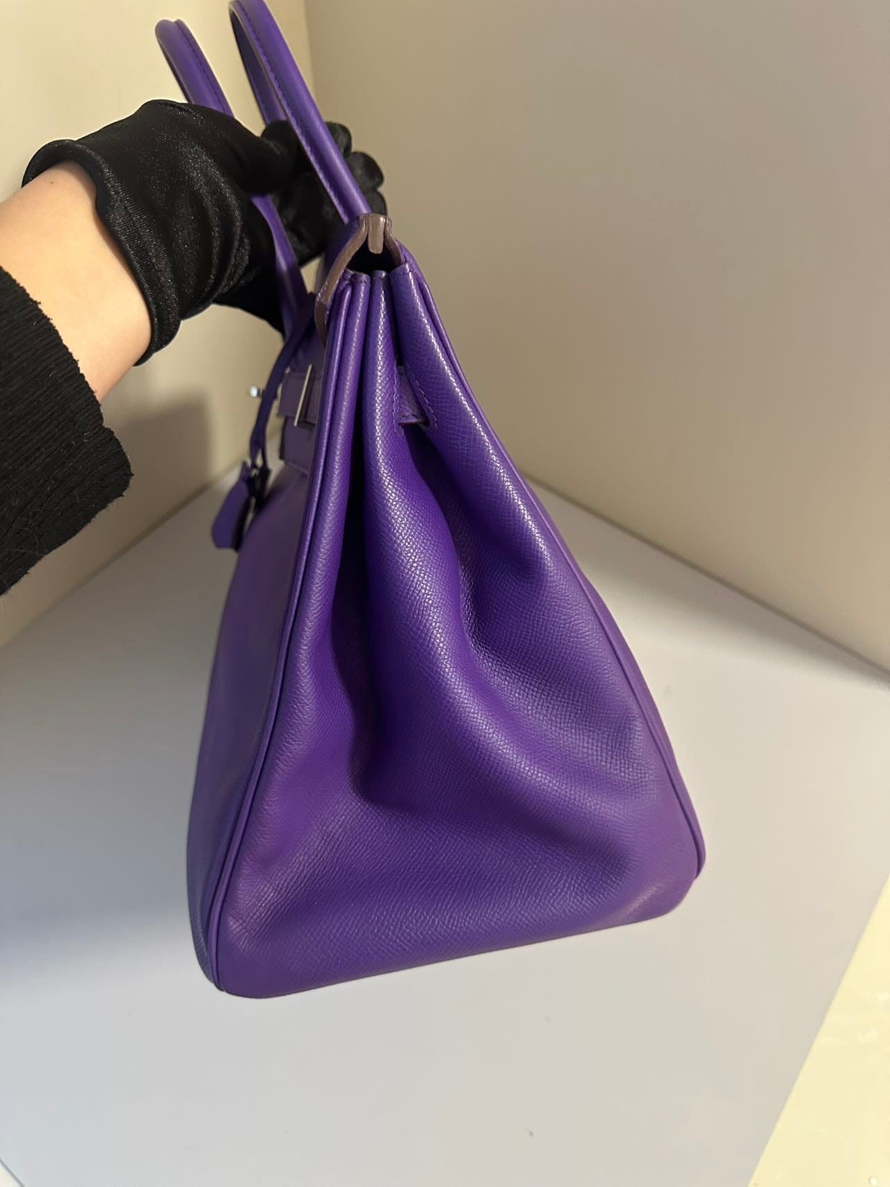 Iconn Boutique Hermès Birkin 35 Purple Epsom Leather Palladium Hardware -Stamp Square P