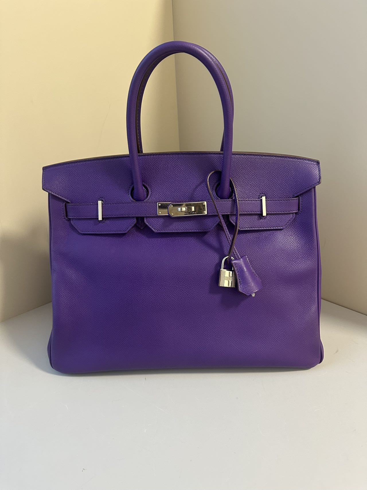 Iconn Boutique Hermès Birkin 35 Purple Epsom Leather Palladium Hardware -Stamp Square P