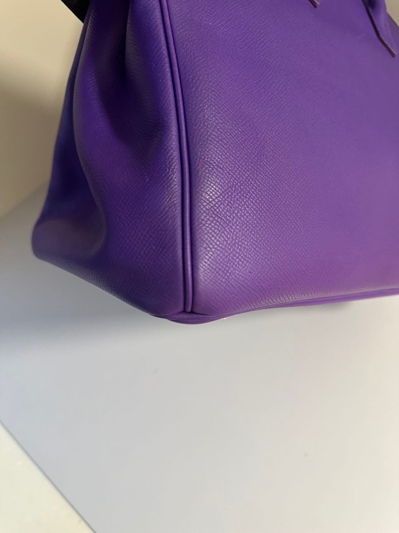 Iconn Boutique Hermès Birkin 35 Purple Epsom Leather Palladium Hardware -Stamp Square P