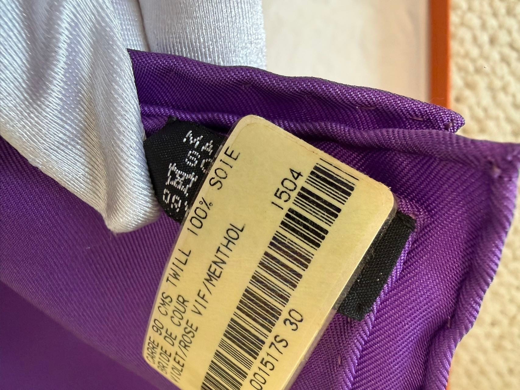 Iconn Boutique Hermes Bride de Cour Twill Silk Scarf 90cm - Violet