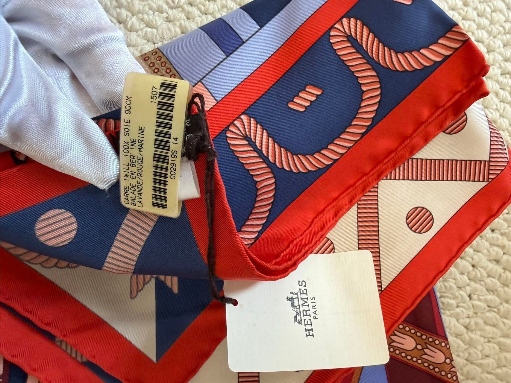 Iconn Boutique Hermes  Carre Twill Silk Scarf BALADE EN BERLINE 90cm