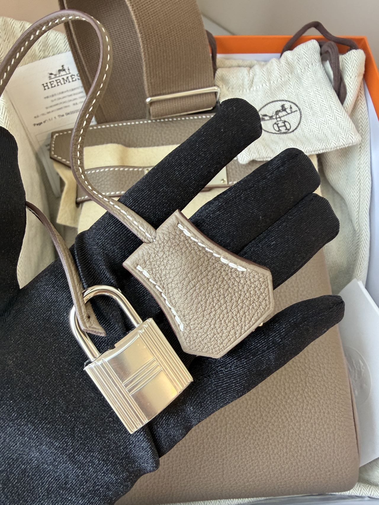 Iconn Boutique Hermès HAC à dos PM Etoupe Togo Leather Gold Hardware - Stamp W