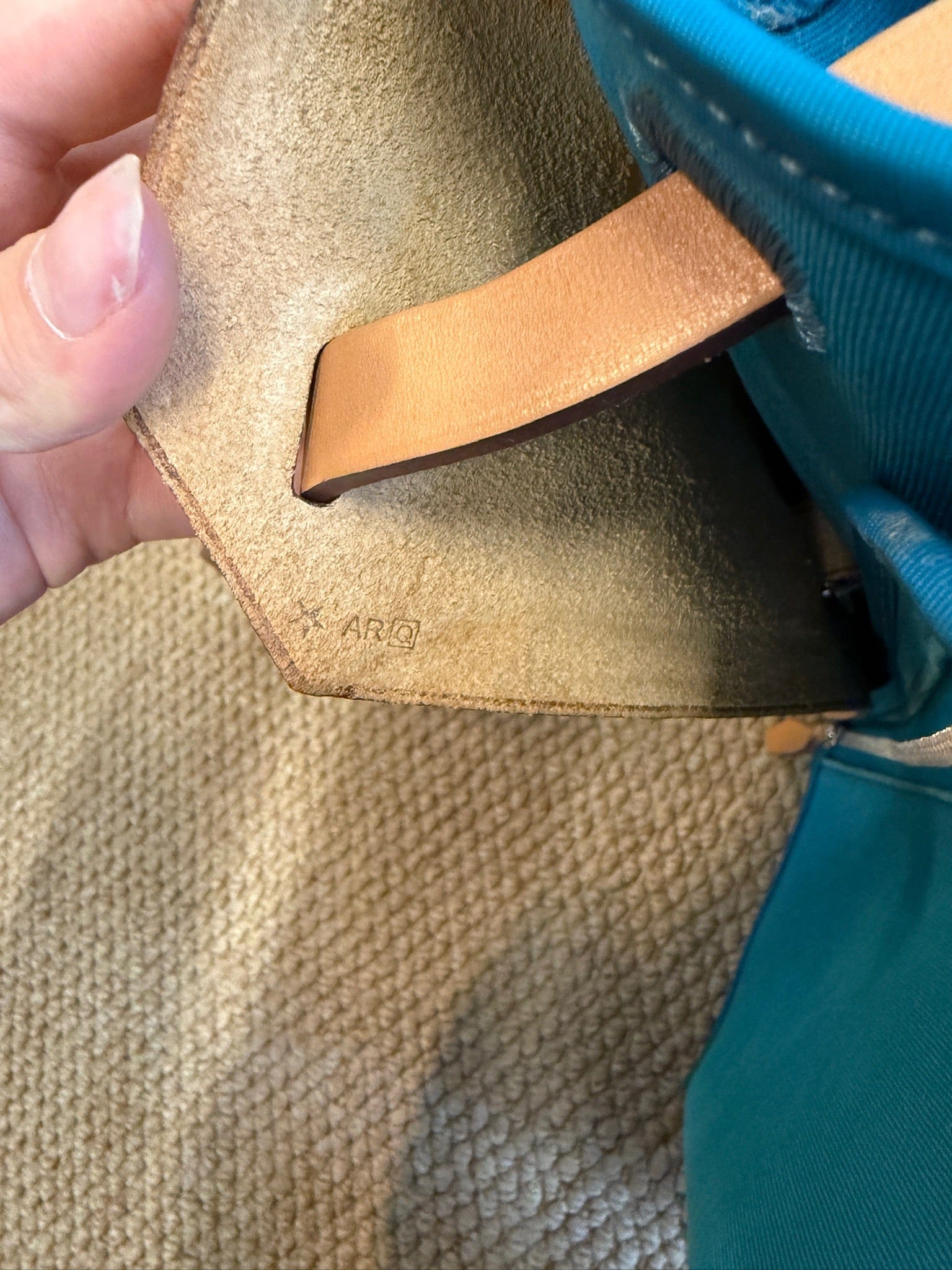 Iconn Boutique Hermès Herbag 31 Blue Canvas Gold Brown Leather Palladium Hardware Square Q Stamp