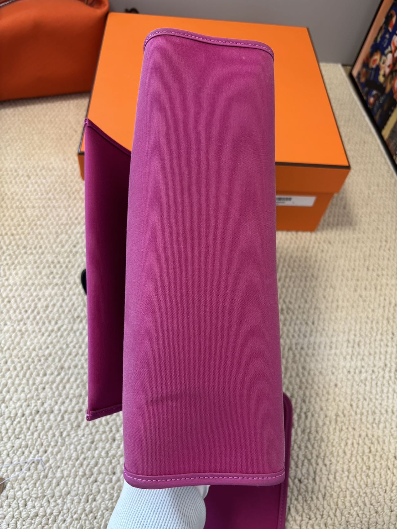 Iconn Boutique Hermès Herbag 31 | C Stamp—Gem Blue x Fuchsia Canvas