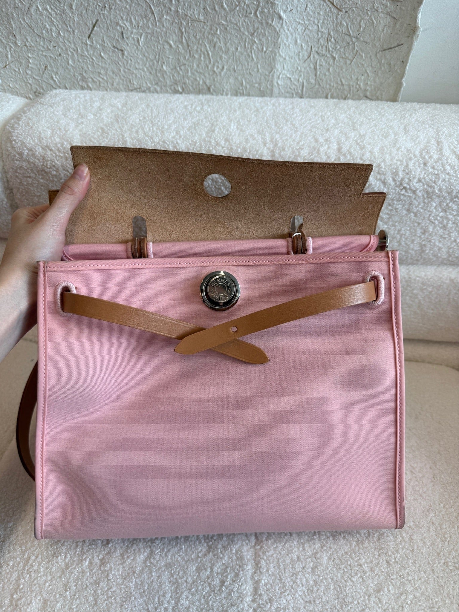 Iconn Boutique Hermes Herbag Zip 31 cherry blossom pink