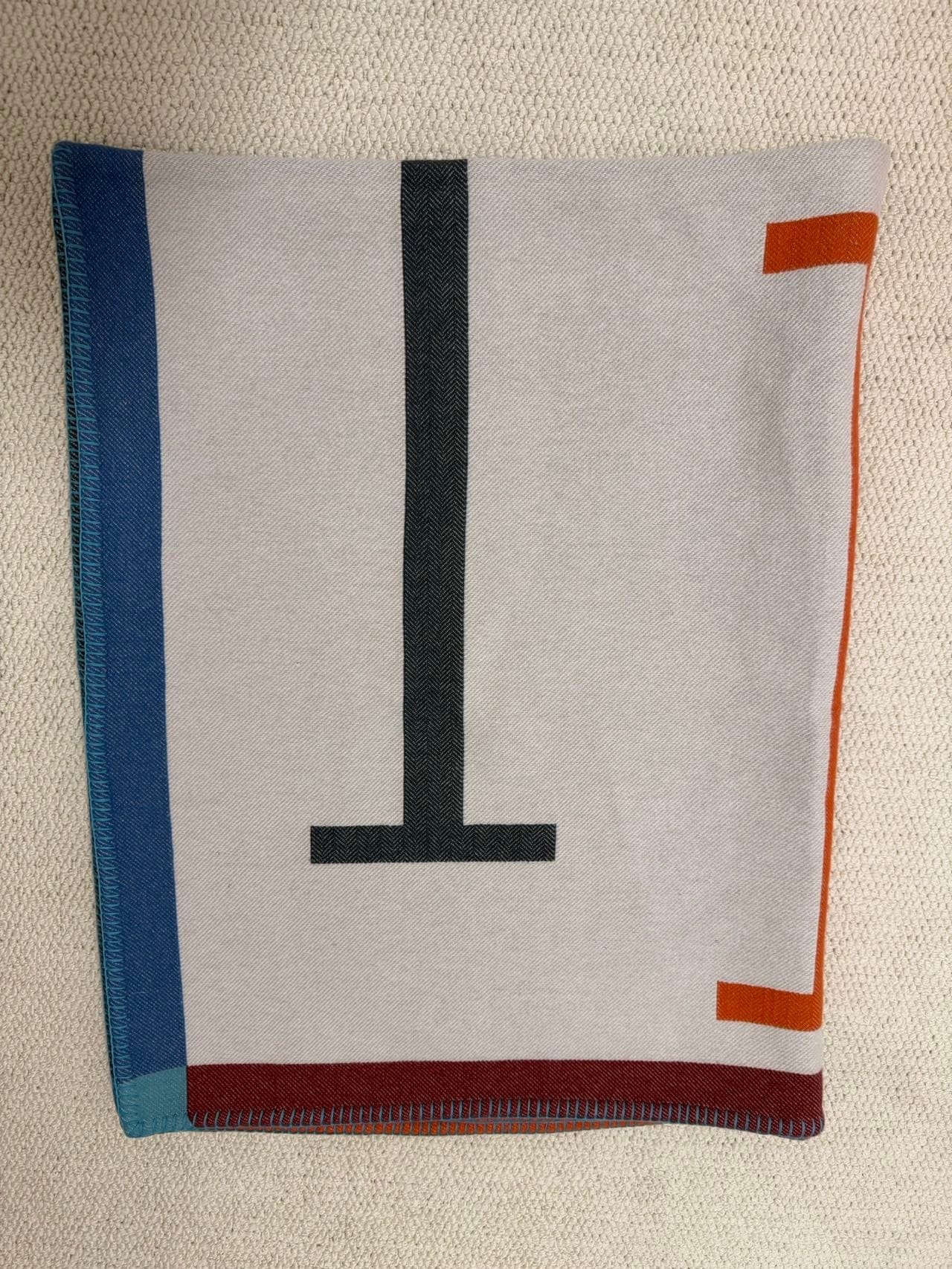 Iconn Boutique Hermes HI blanket écru / cyprès