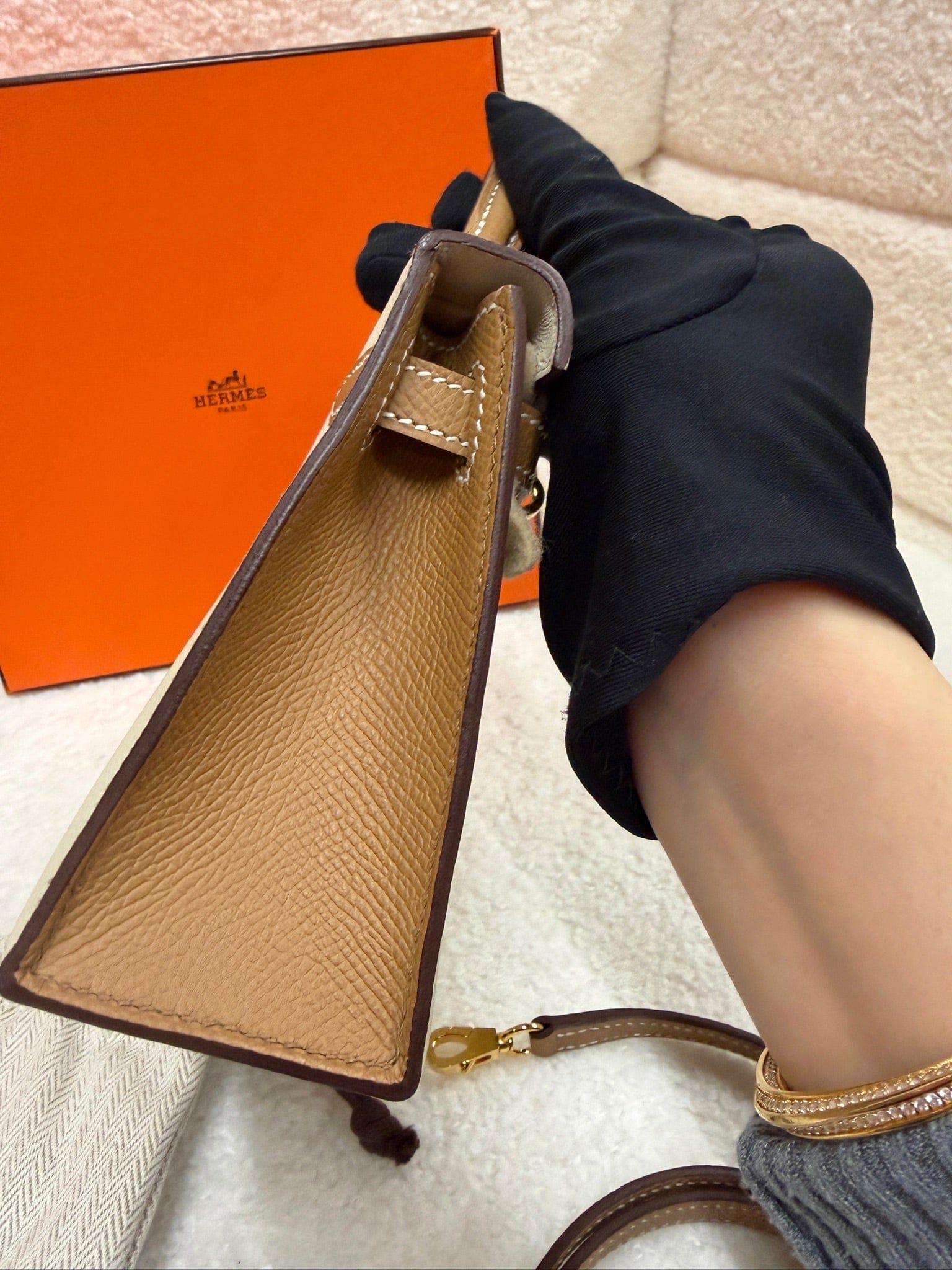 Iconn Boutique Hermès Kelly 20 Mini Craie / Gold Hardware -Stamp U
