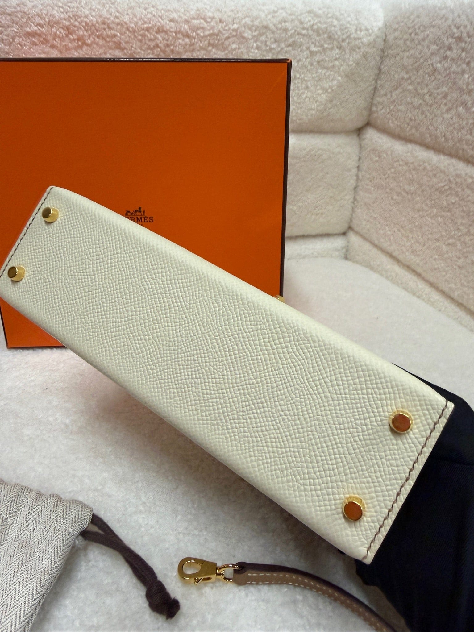 Iconn Boutique Hermès Kelly 20 Mini Craie / Gold Hardware -Stamp U
