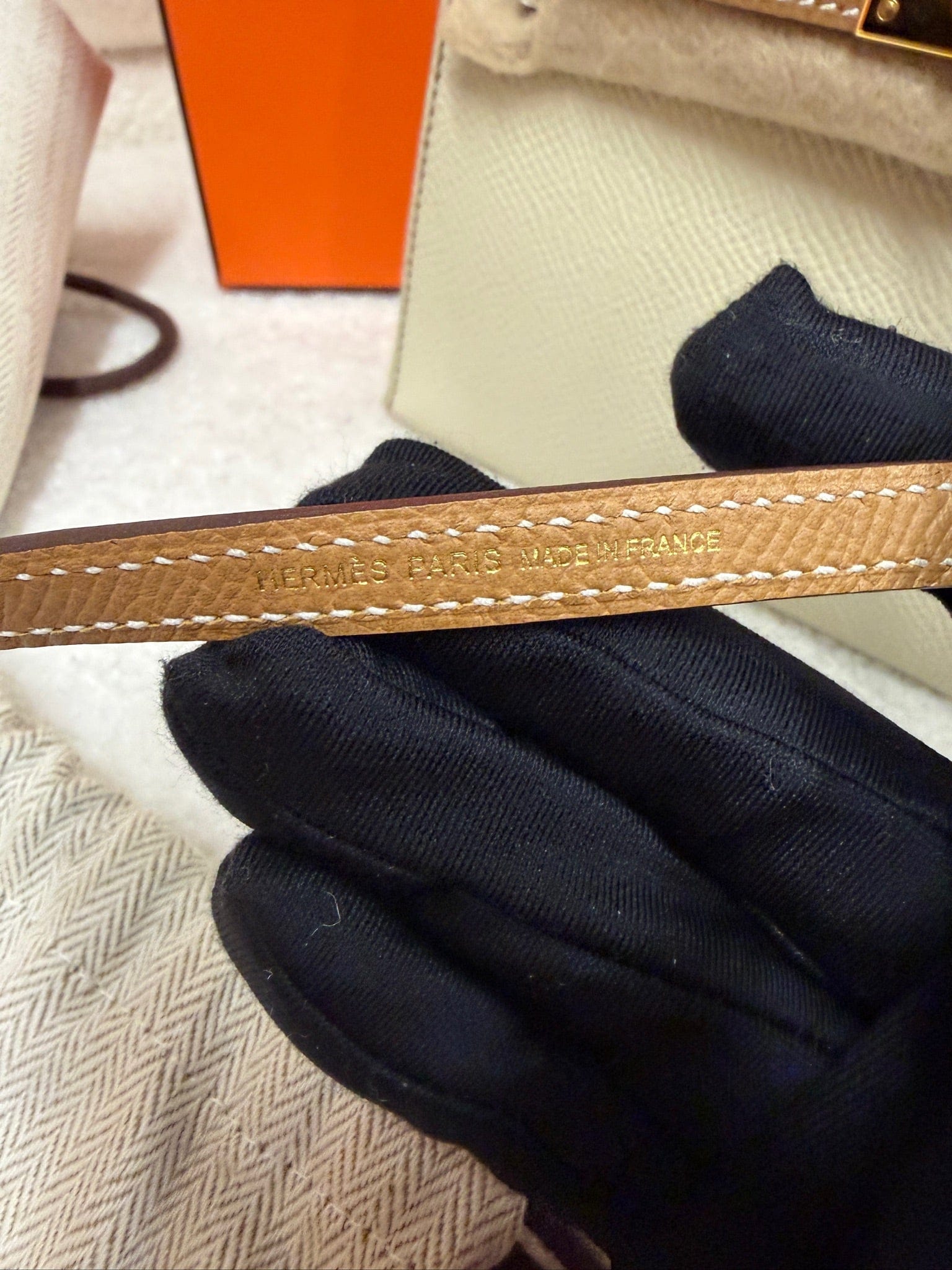 Iconn Boutique Hermès Kelly 20 Mini Craie / Gold Hardware -Stamp U
