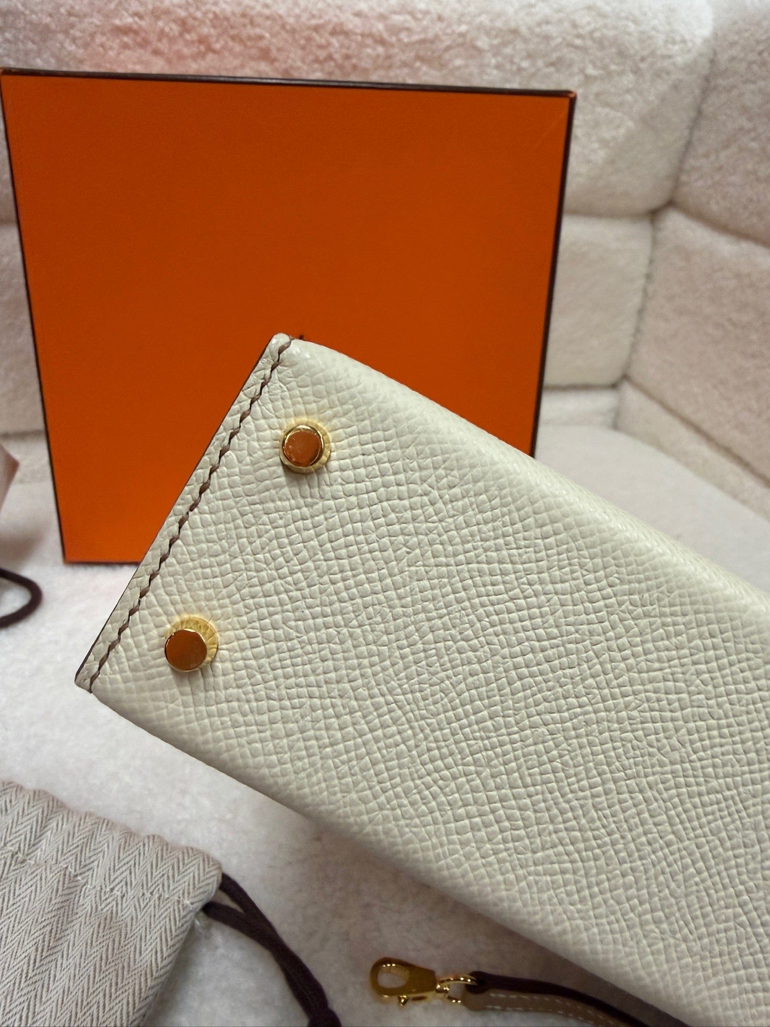 Iconn Boutique Hermès Kelly 20 Mini Craie / Gold Hardware -Stamp U