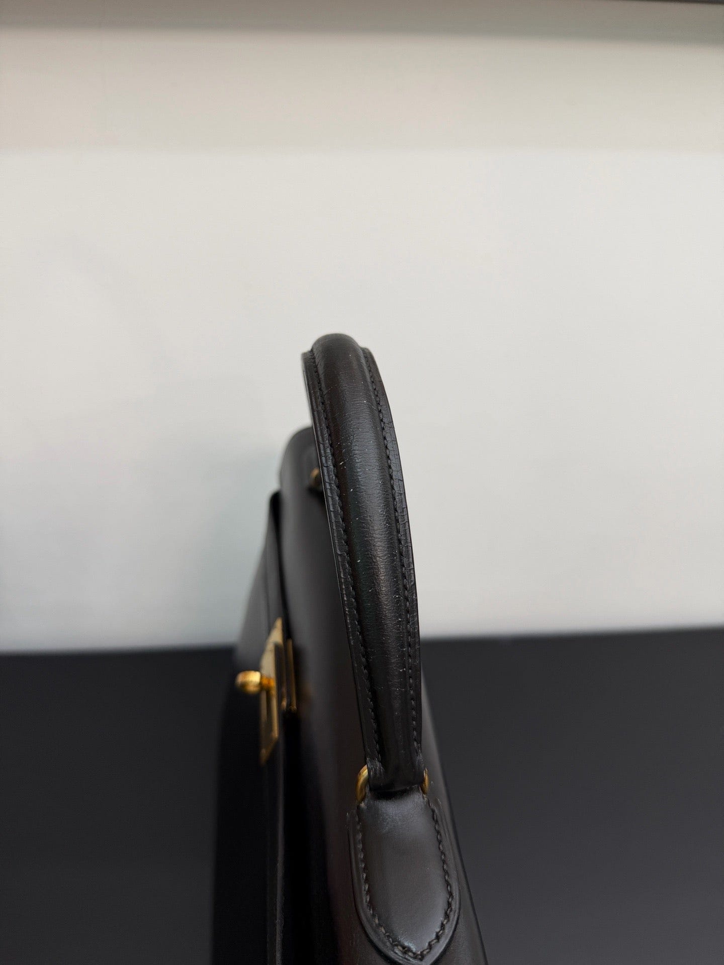 Iconn Boutique Hermès Kelly 32 Black Box Leather GHW -Stamp Circle Q