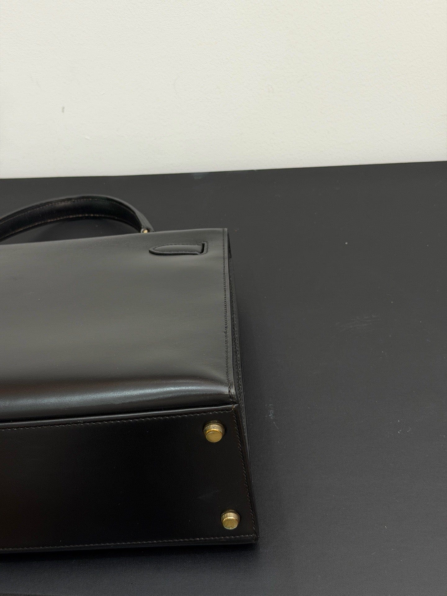 Iconn Boutique Hermès Kelly 32 Black Box Leather GHW -Stamp Circle Q