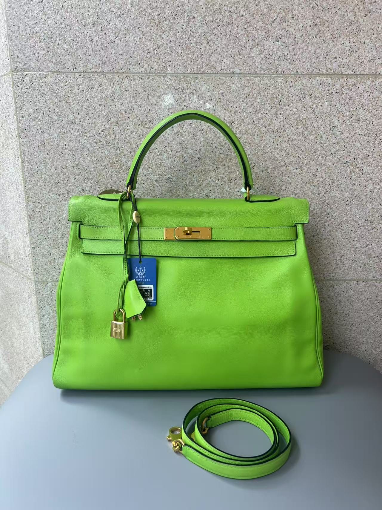 Iconn Boutique Hermès Kelly 35 Green GHW Square B