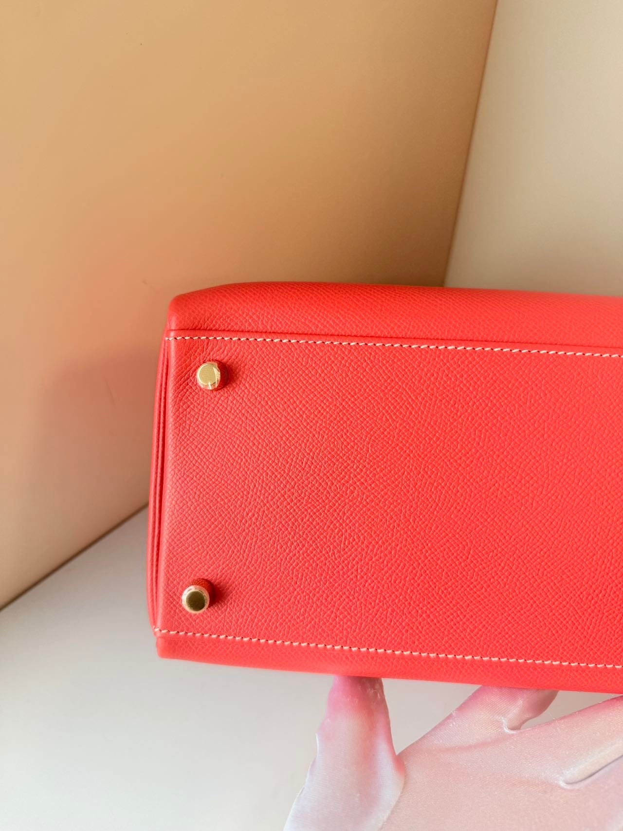 Iconn Boutique Hermès Kelly 35 in Red Togo Leather with Gold Hardware