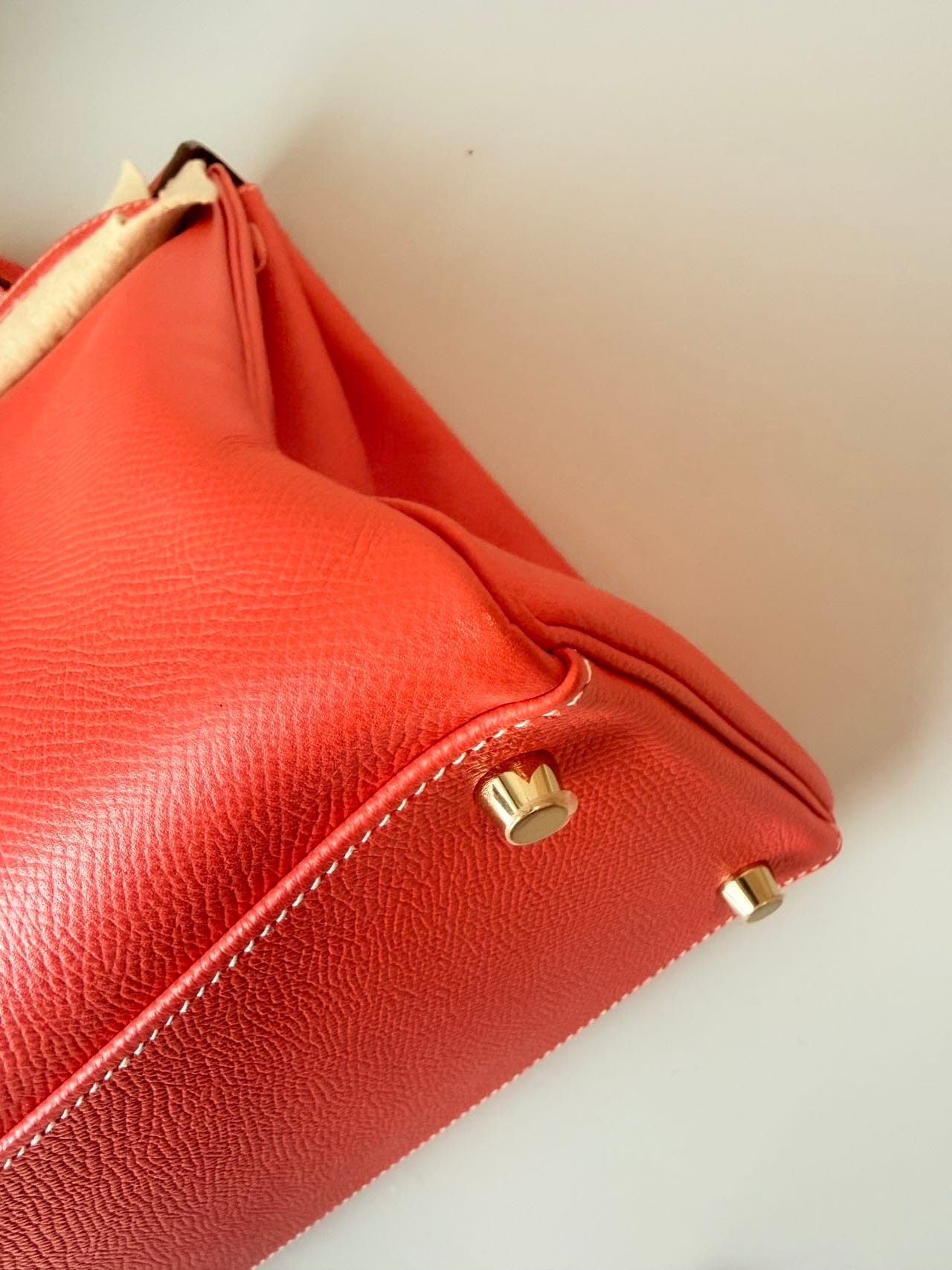 Iconn Boutique Hermès Kelly 35 in Red Togo Leather with Gold Hardware