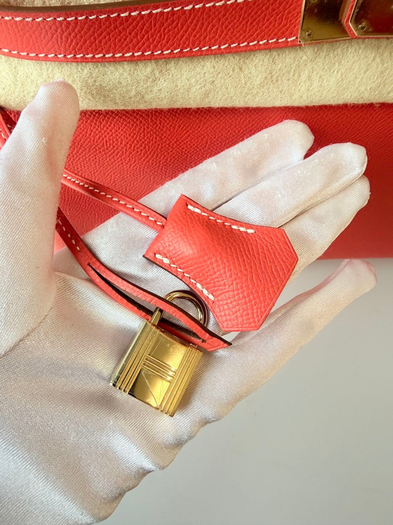 Iconn Boutique Hermès Kelly 35 in Red Togo Leather with Gold Hardware